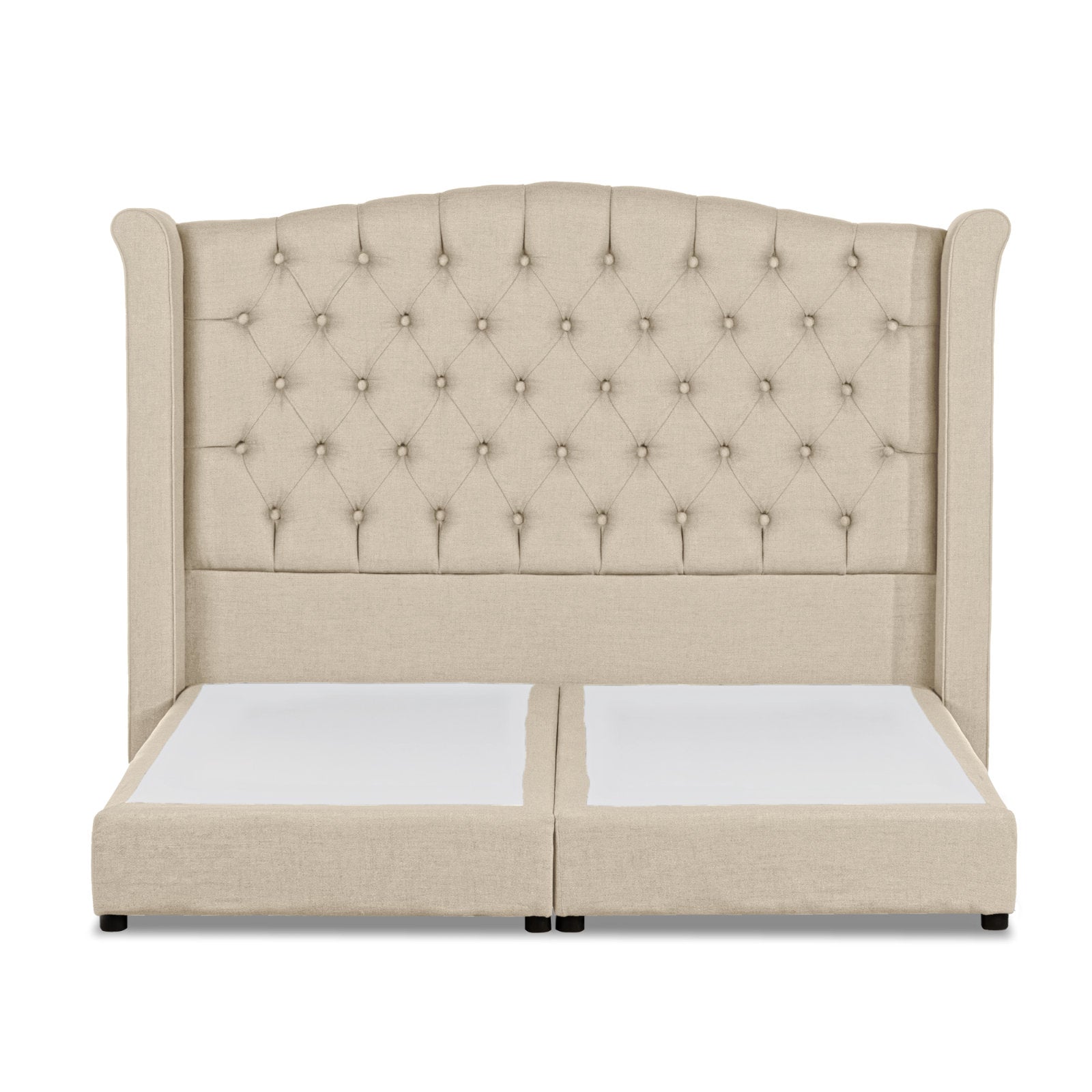 In House | Taj Mahal Bed Frame Linen Light Beige 200x90