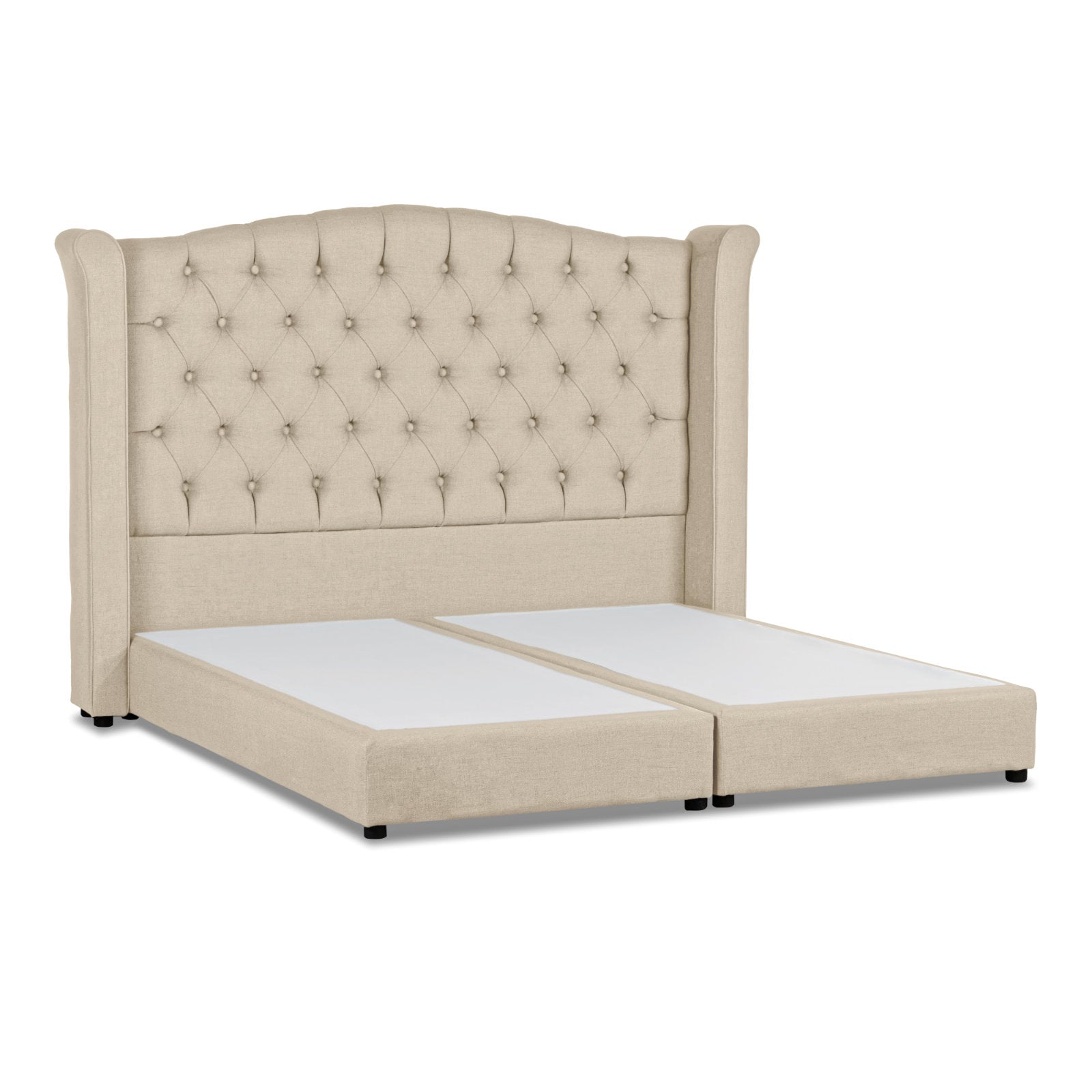 In House | Taj Mahal Bed Frame Linen Light Beige 200x90