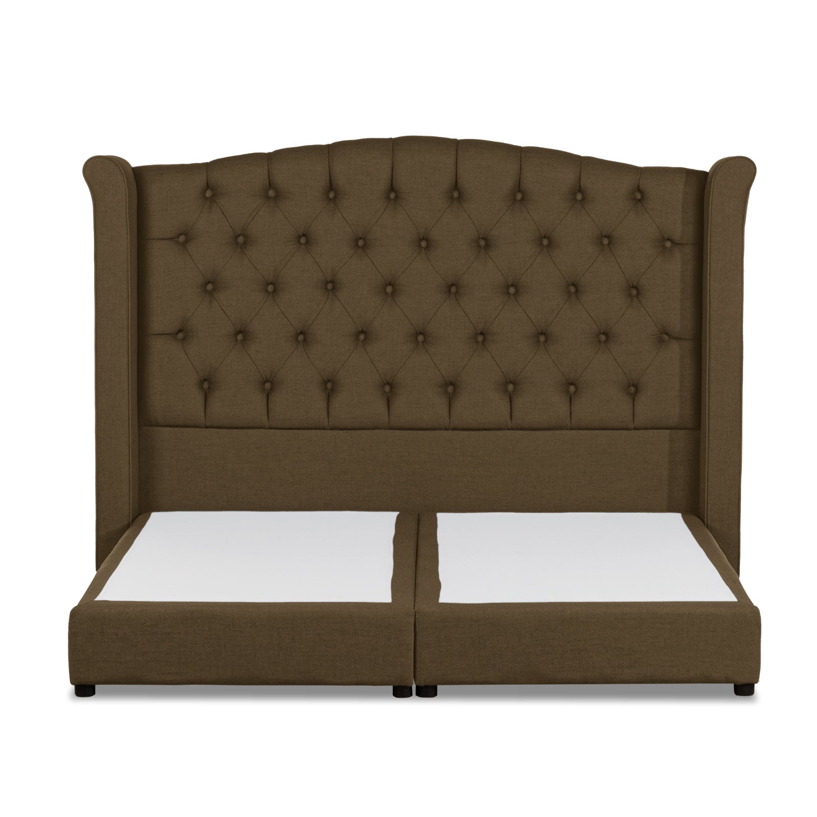 In House | Taj Mahal Bed Frame Linen Brown 200x100