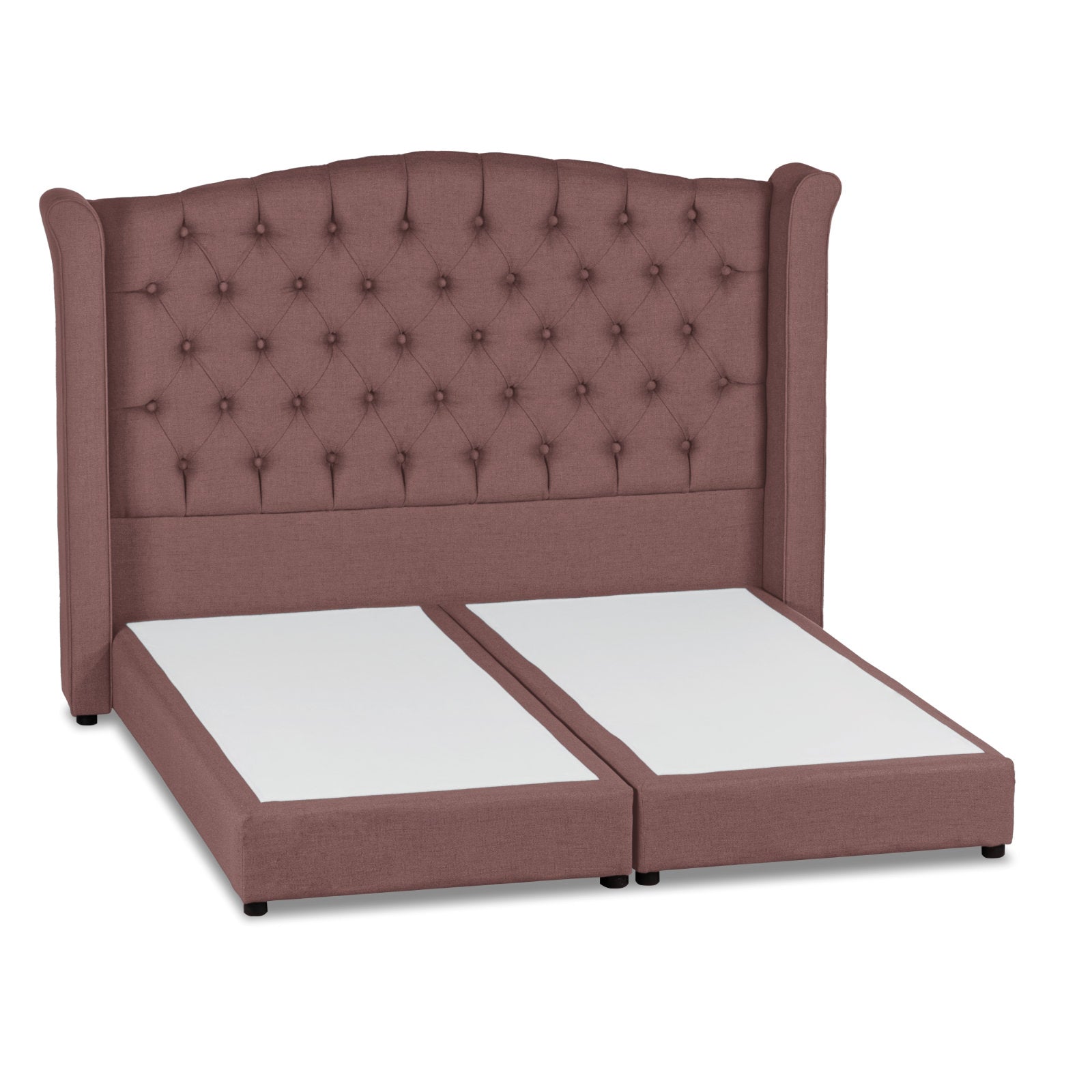 In House | Taj Mahal Bed Frame Linen Dark Pink 200x90