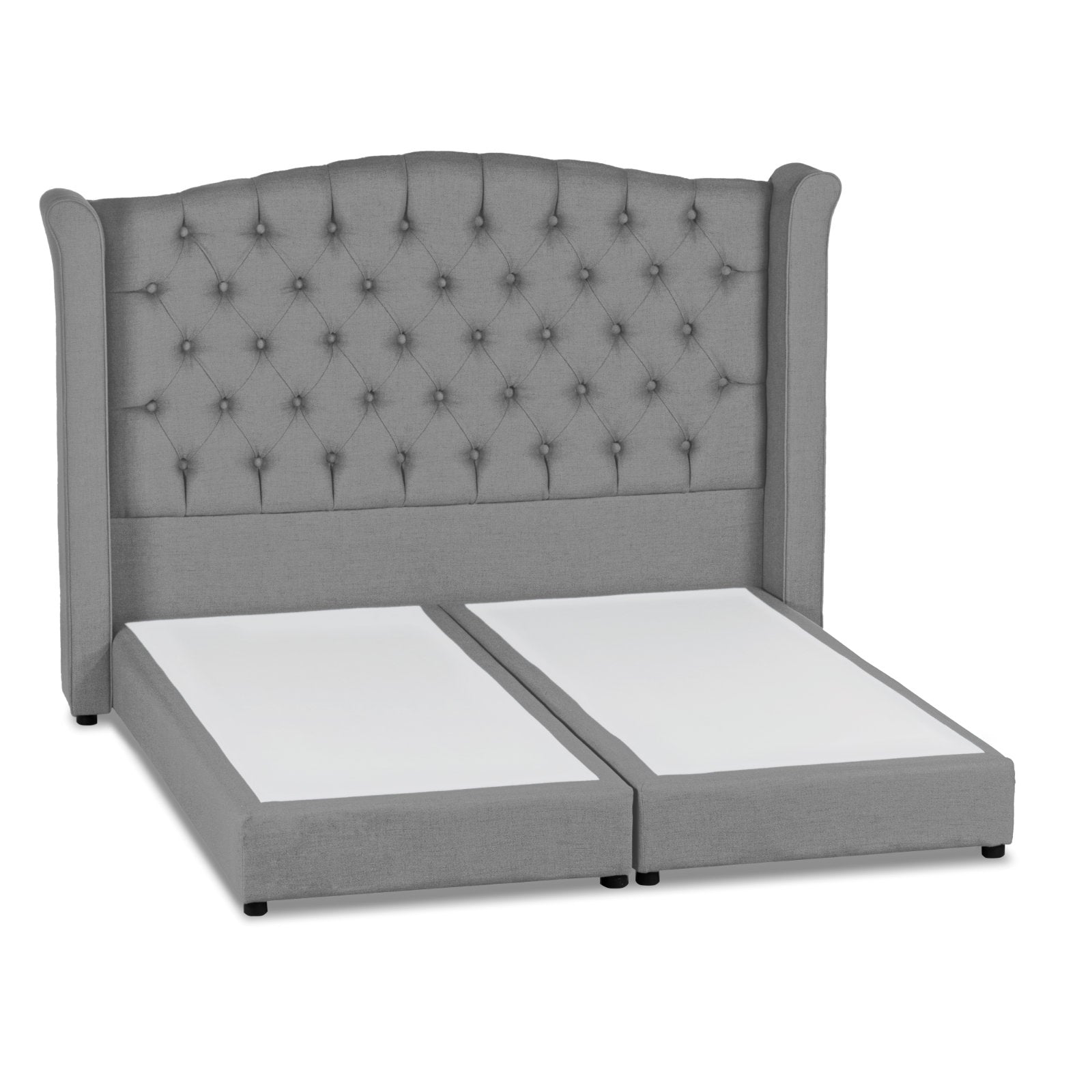 In House | Taj Mahal Bed Frame Linen Light Grey 200x100