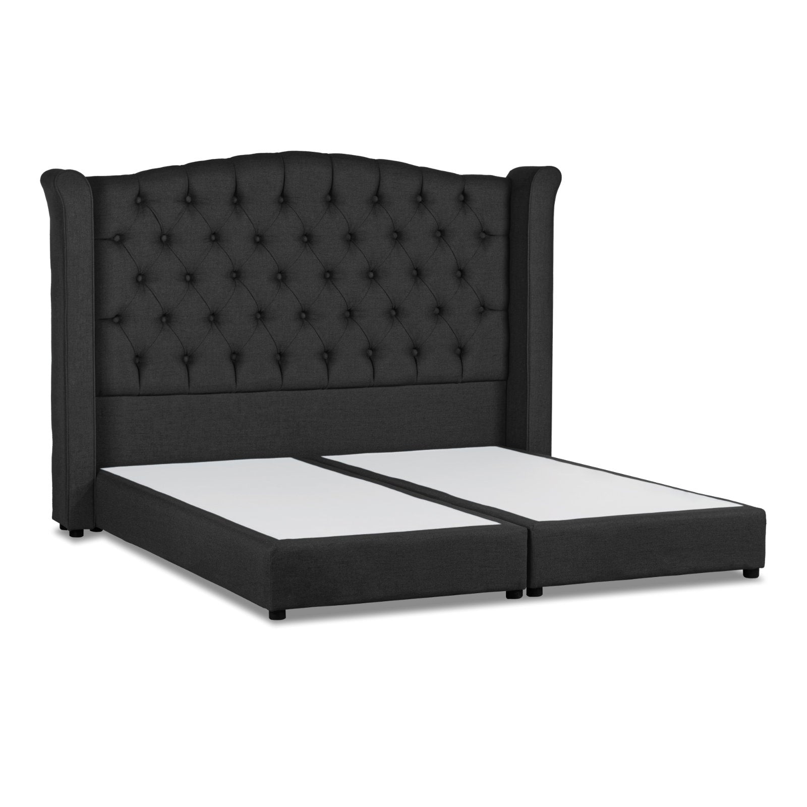 In House | Taj Mahal Bed Frame Linen Dark Grey 200x90