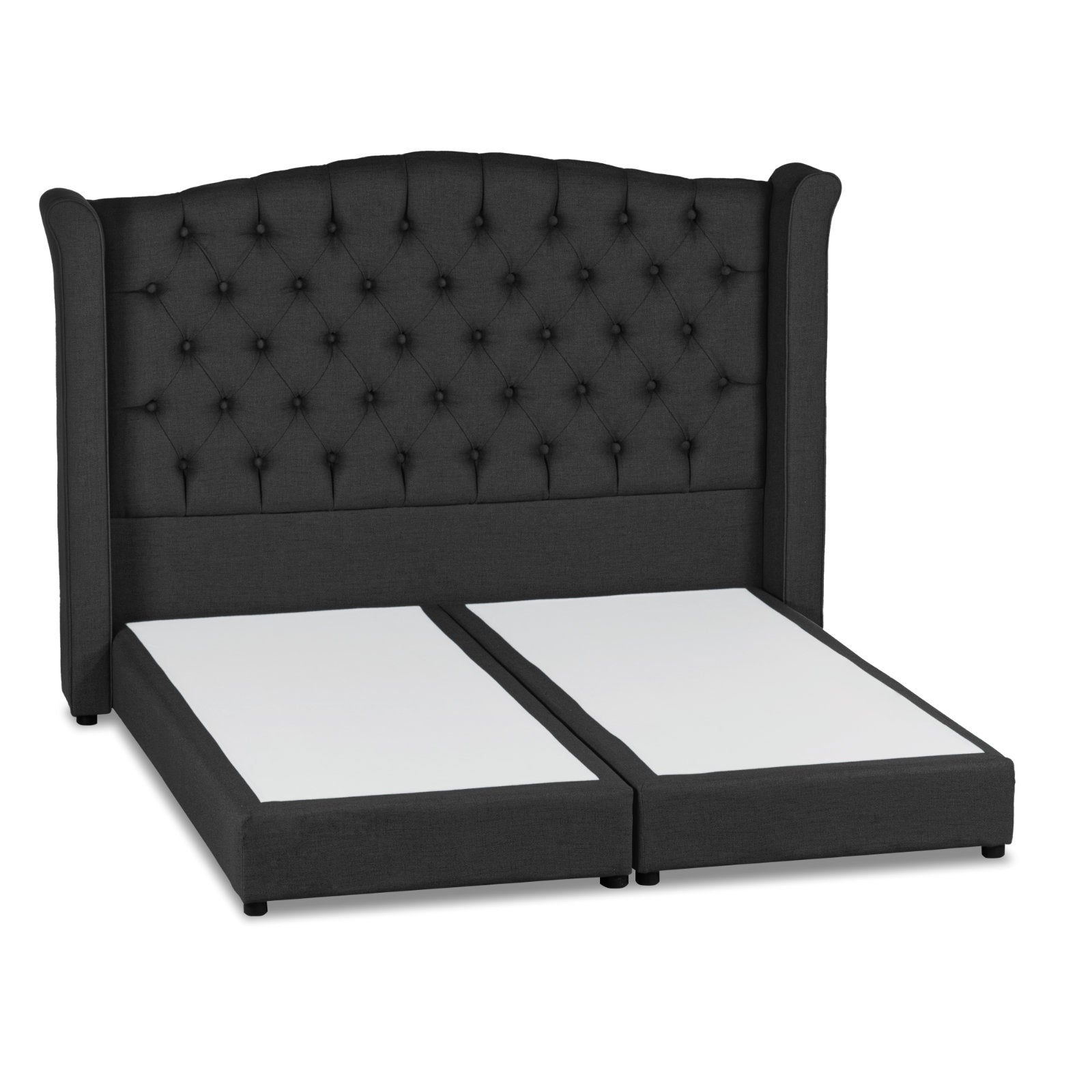 In House | Taj Mahal Bed Frame Linen Dark Grey 200x90
