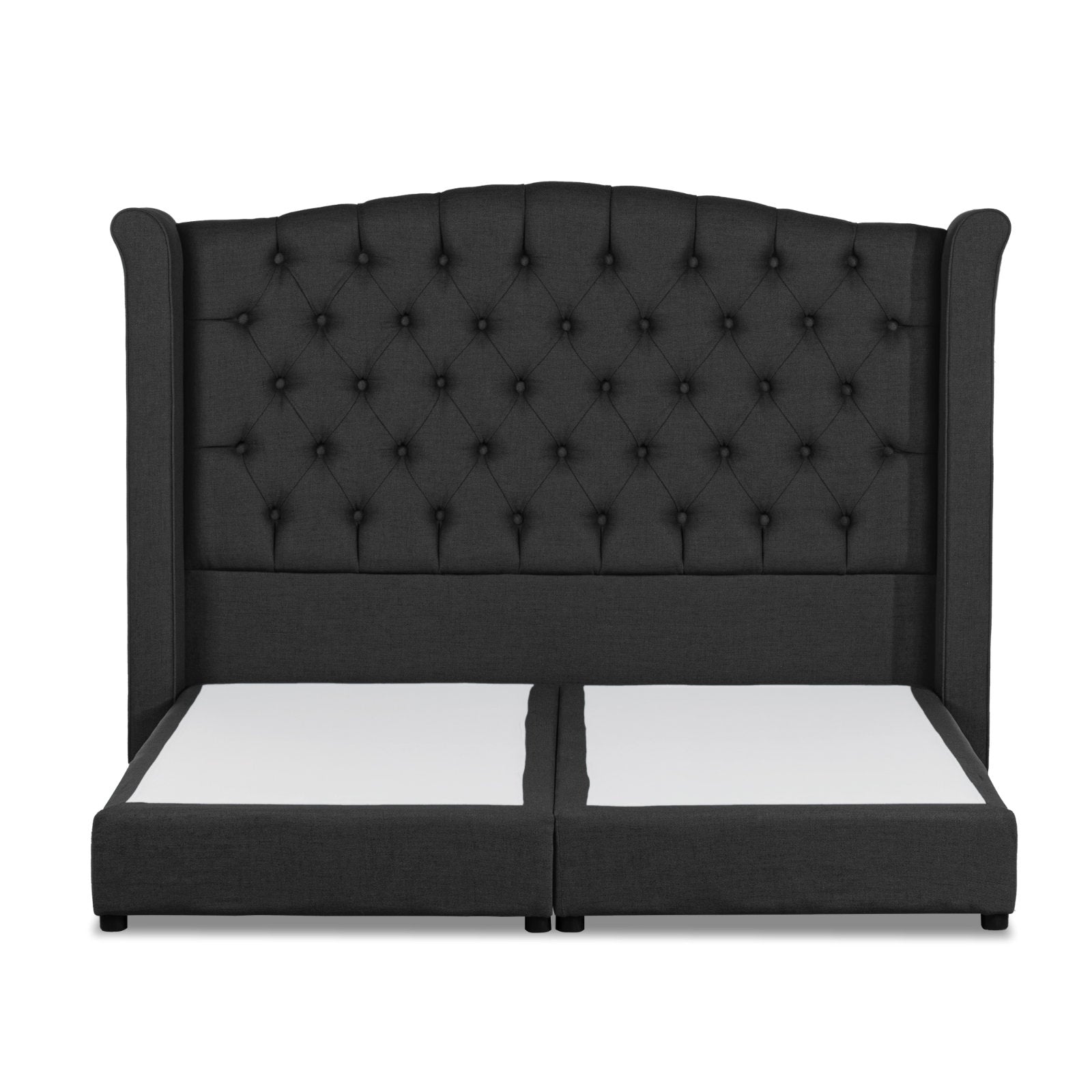 In House | Taj Mahal Bed Frame Linen Dark Grey 200x90