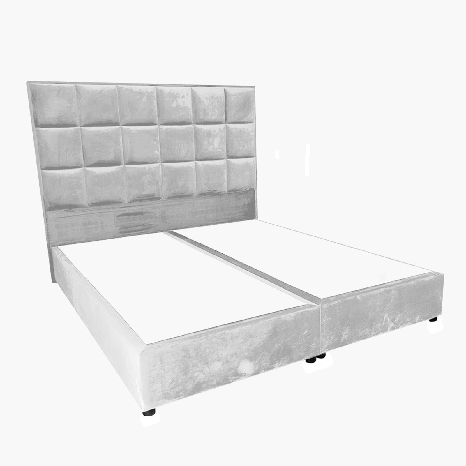 In House | Cordoba Velvet Bed Frame White 200x90