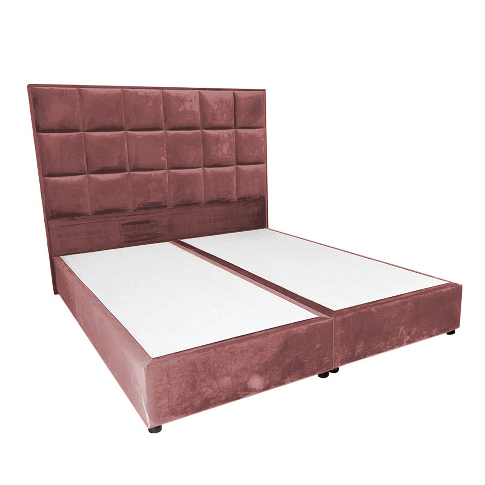 In House | Geneva Velvet Bed Frame Dark Pink 200x120
