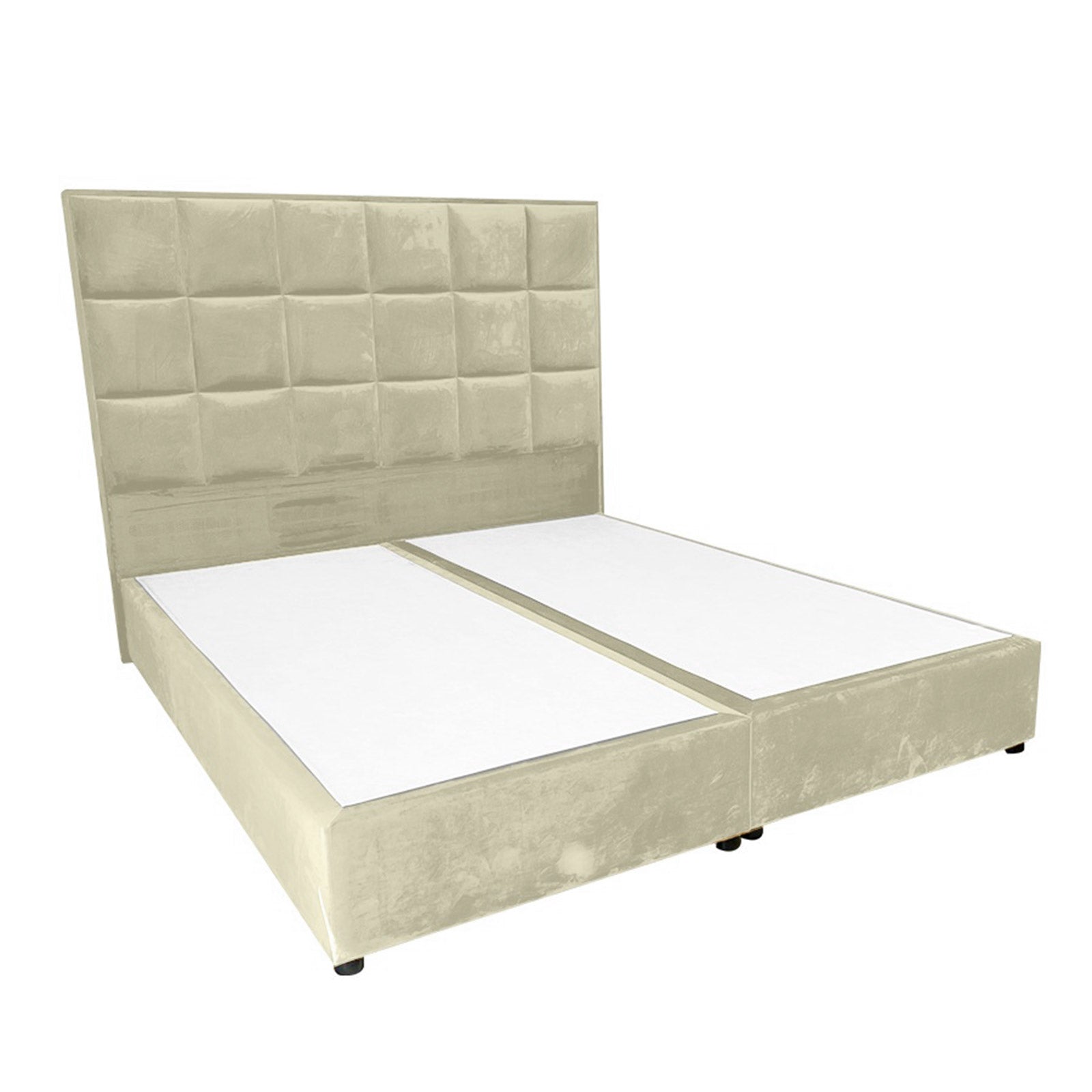 In House | Cordoba Velvet Bed Frame Ivory 200x100