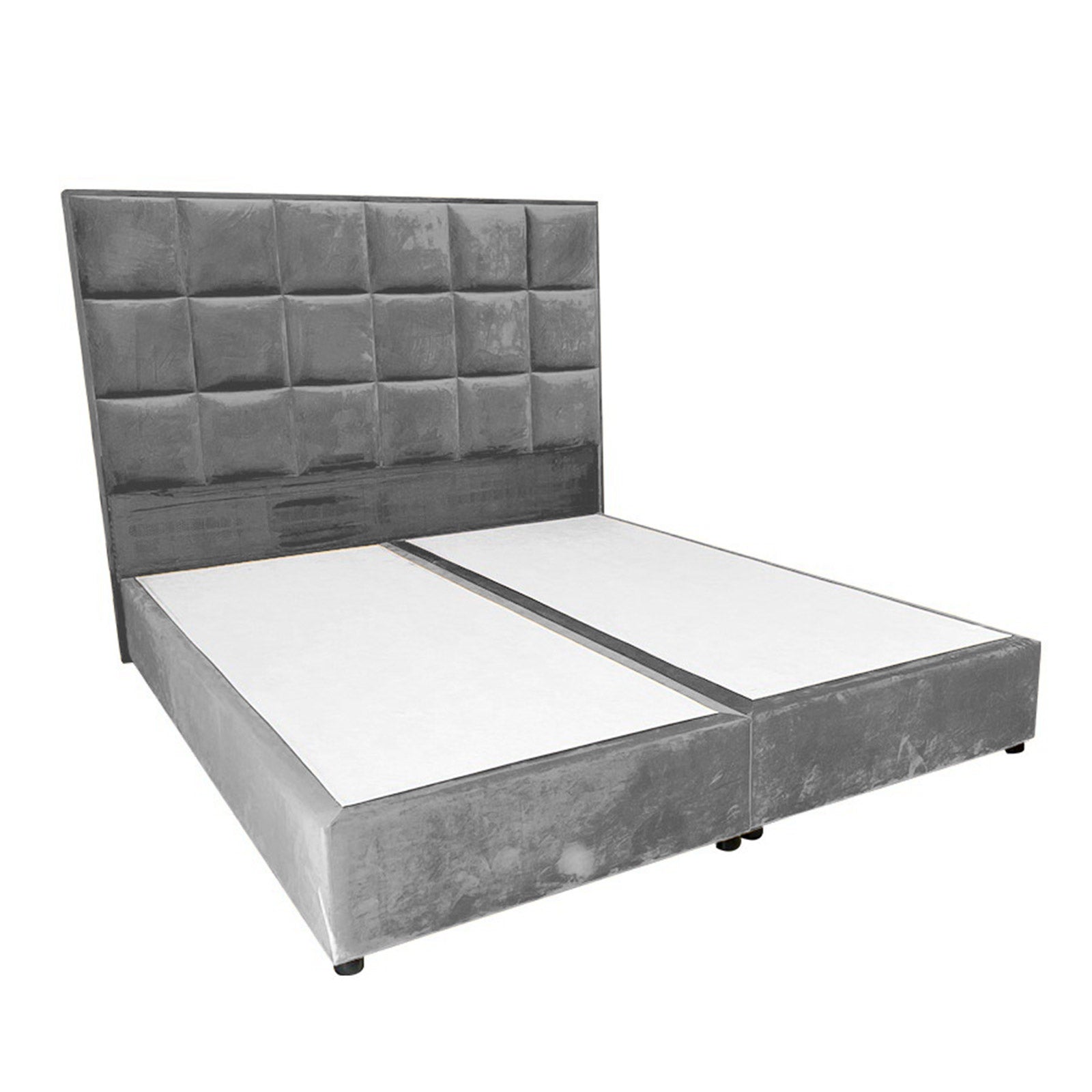 In House | Cordoba Velvet Bed Frame Grey 200x90