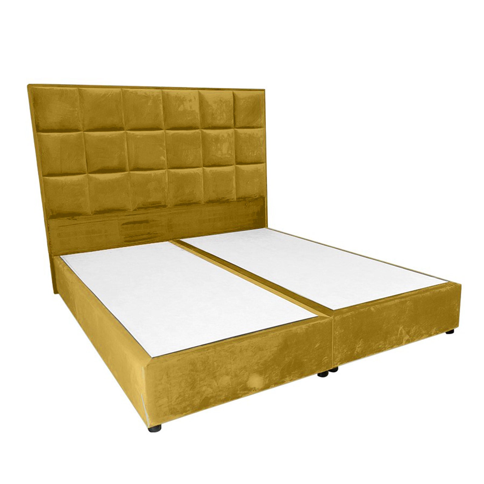 In House | Geneva Velvet Bed Frame Gold 200x120