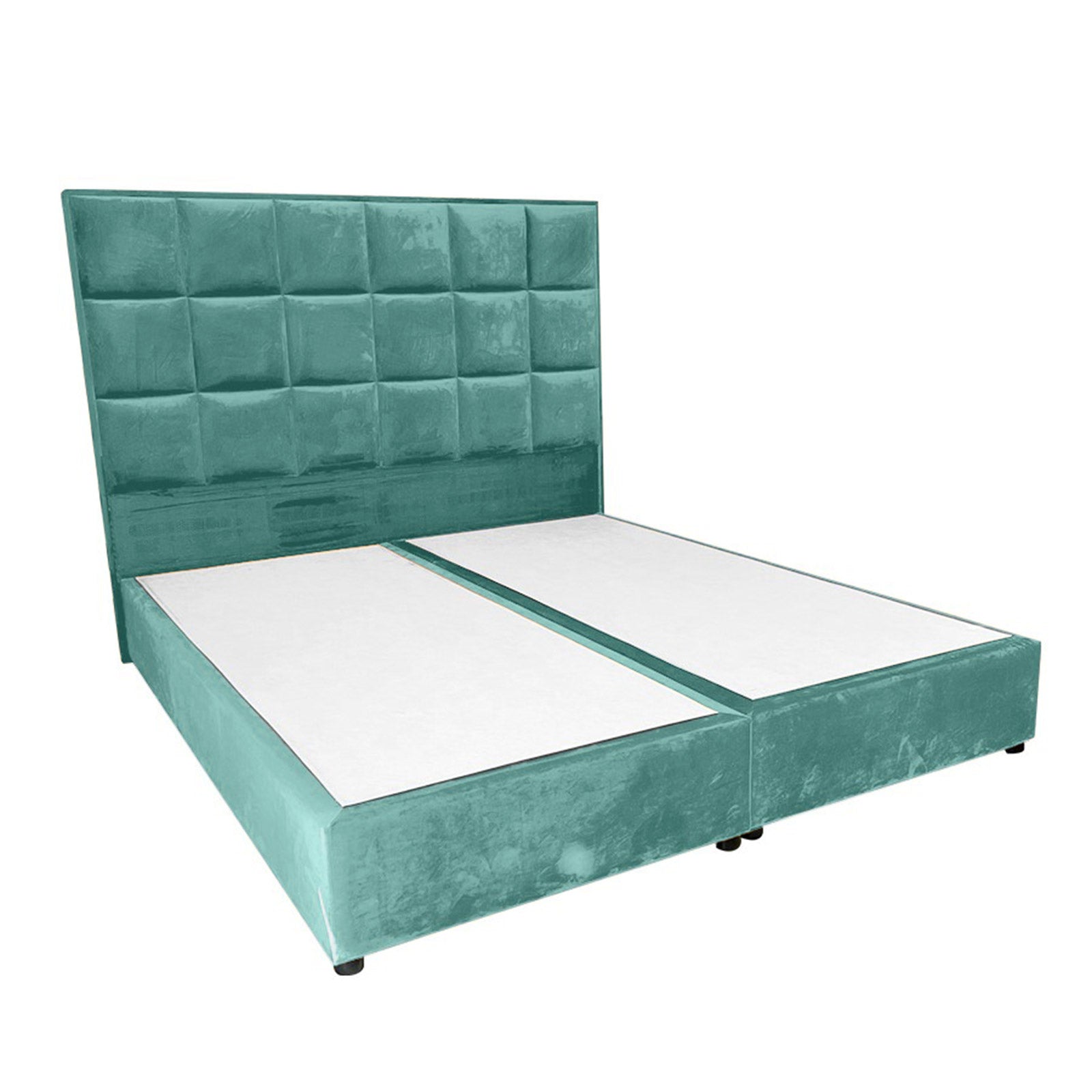In House | Geneva Velvet Bed Frame Turquoise 200x120