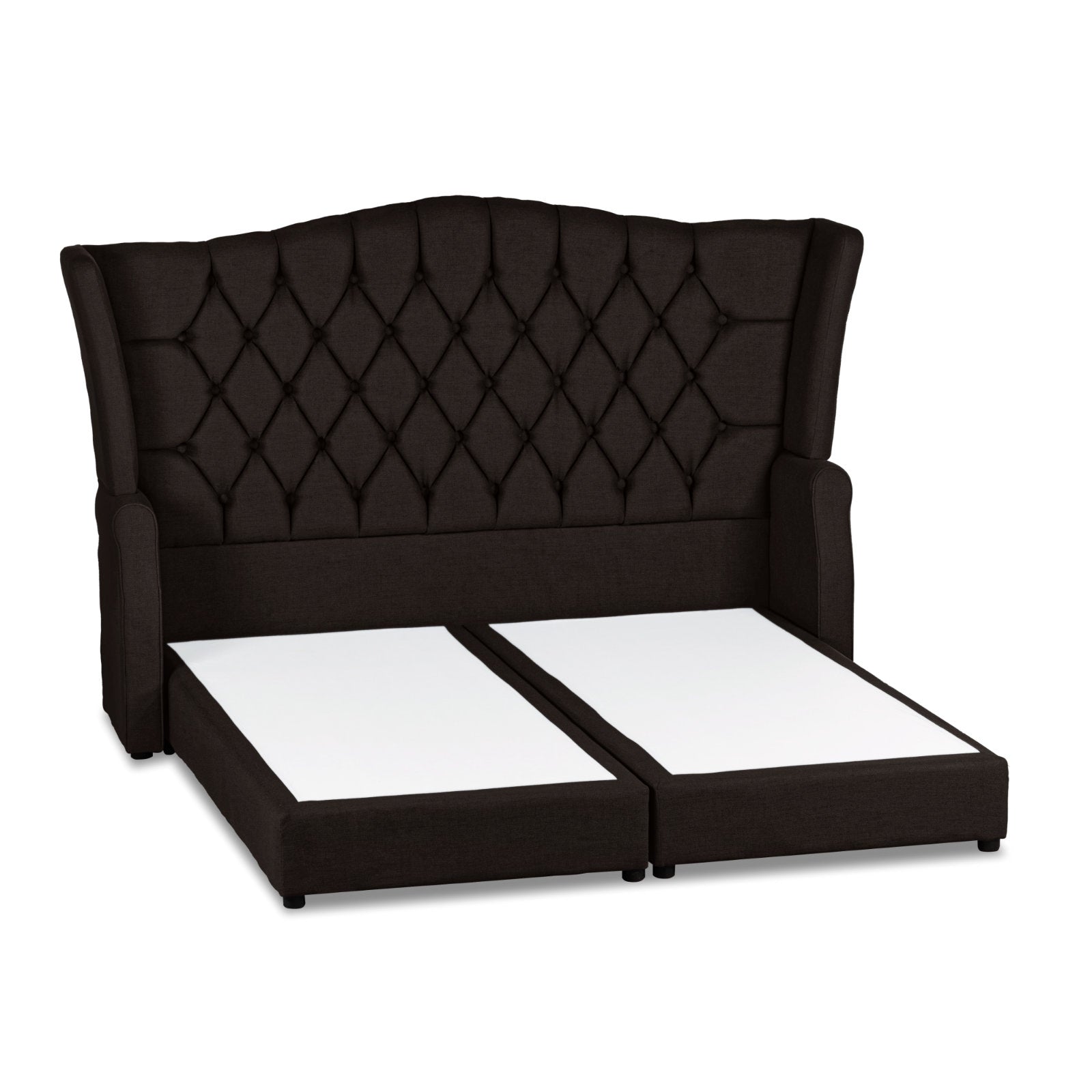 In House | Granada Velvet Bed Frame Dark Brown 200x140