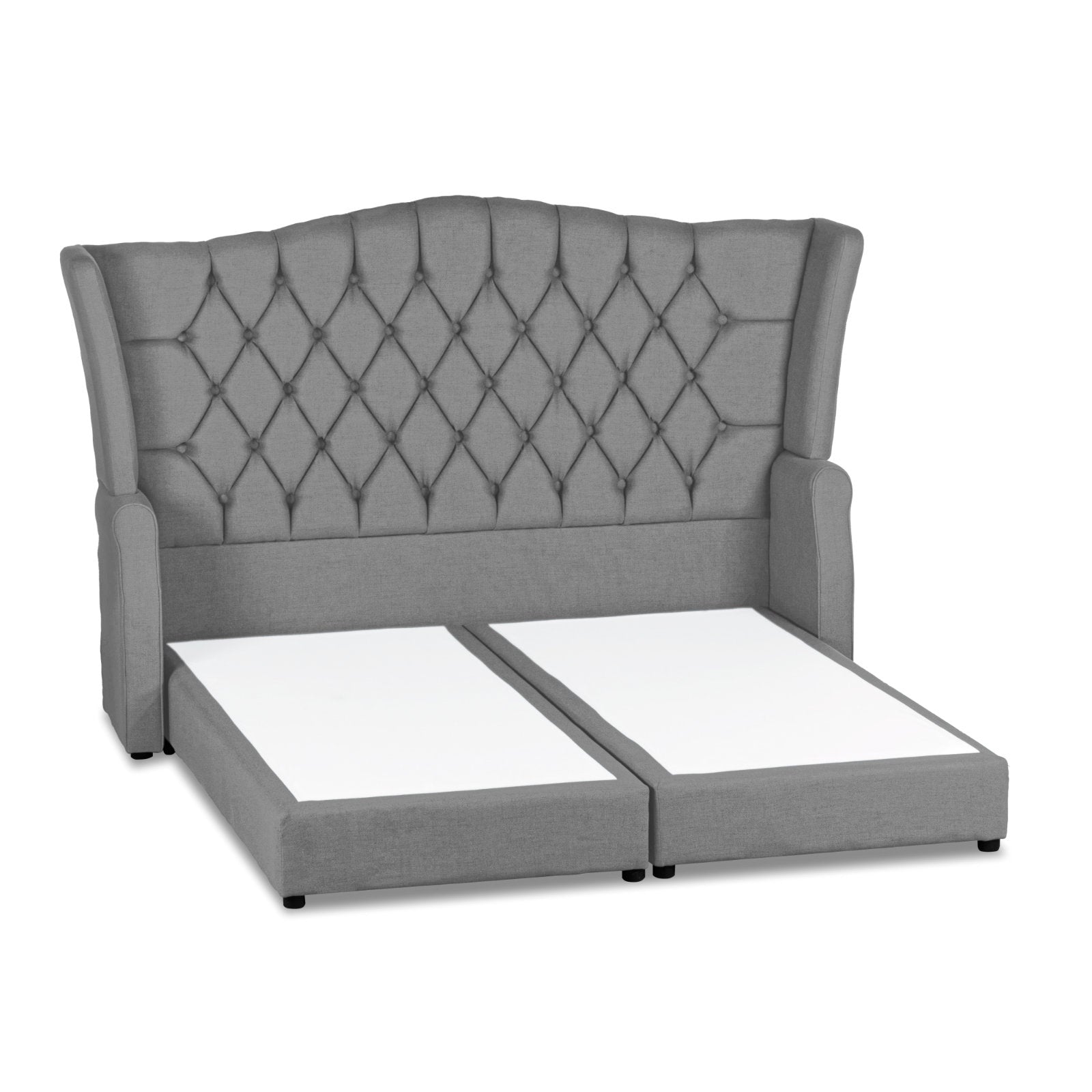In House | Granada Velvet Bed Frame Light Grey 200x140