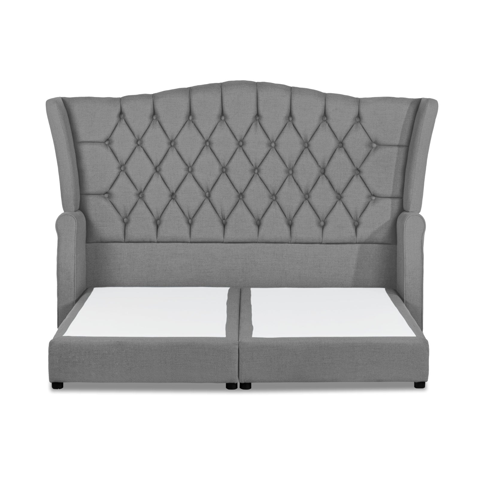 In House | Granada Velvet Bed Frame Light Grey 200x140