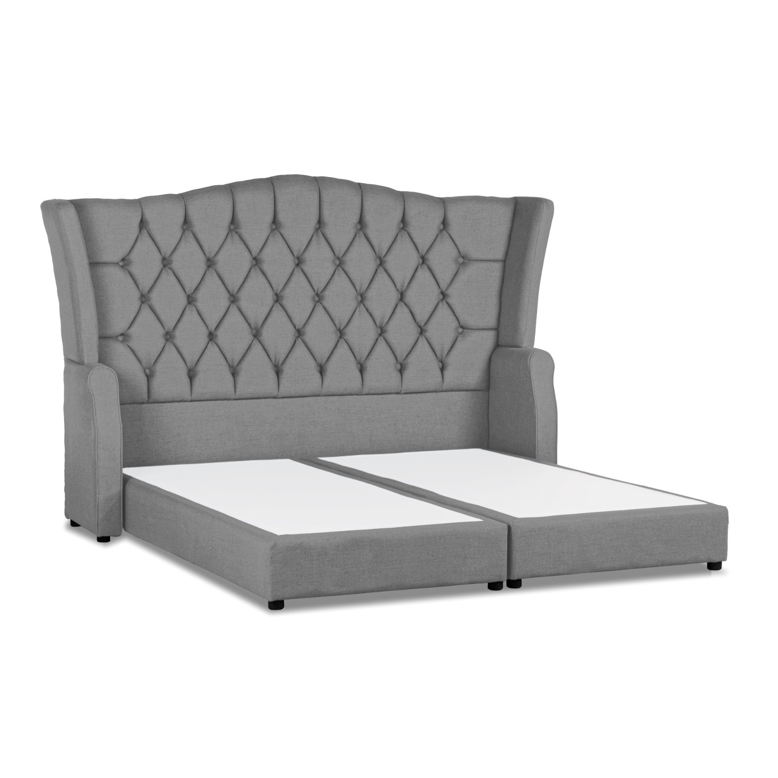 In House | Granada Velvet Bed Frame Light Grey 200x140
