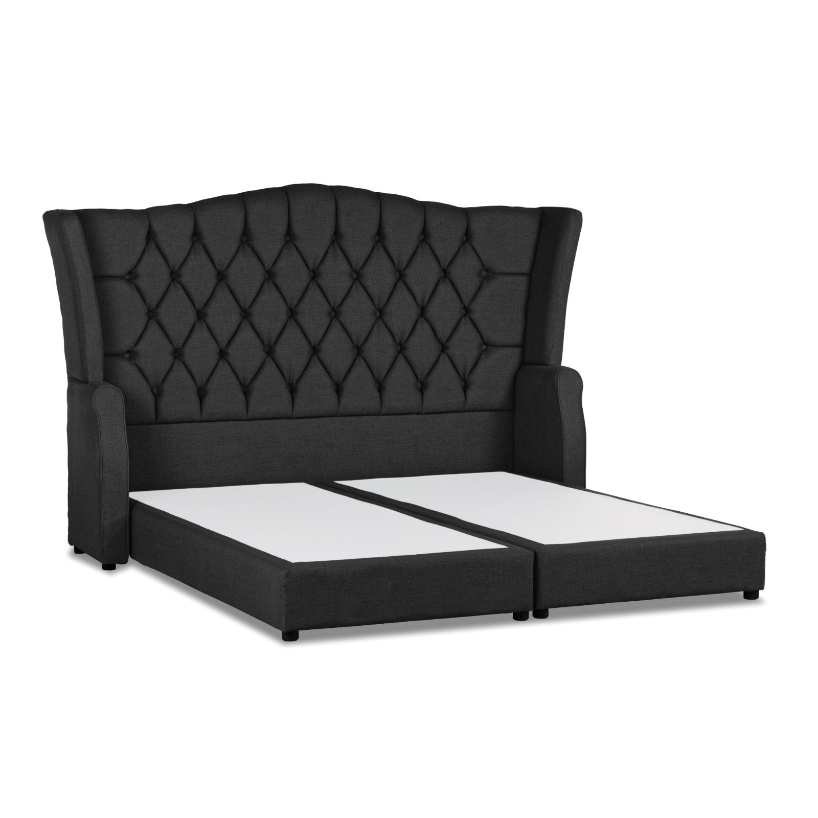 In House | Granada Velvet Bed Frame Dark Grey 200x90