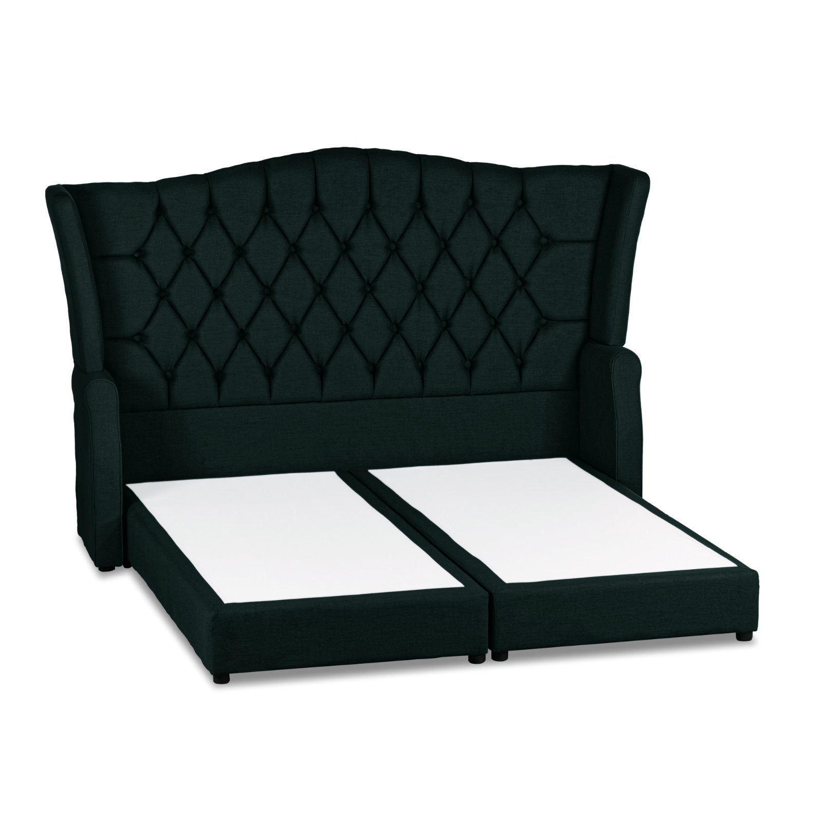 In House | Granada Velvet Bed Frame Dark Green 200x90