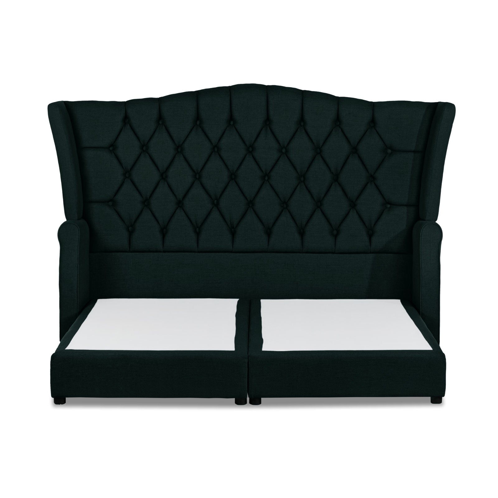 In House | Granada Velvet Bed Frame Dark Green 200x90