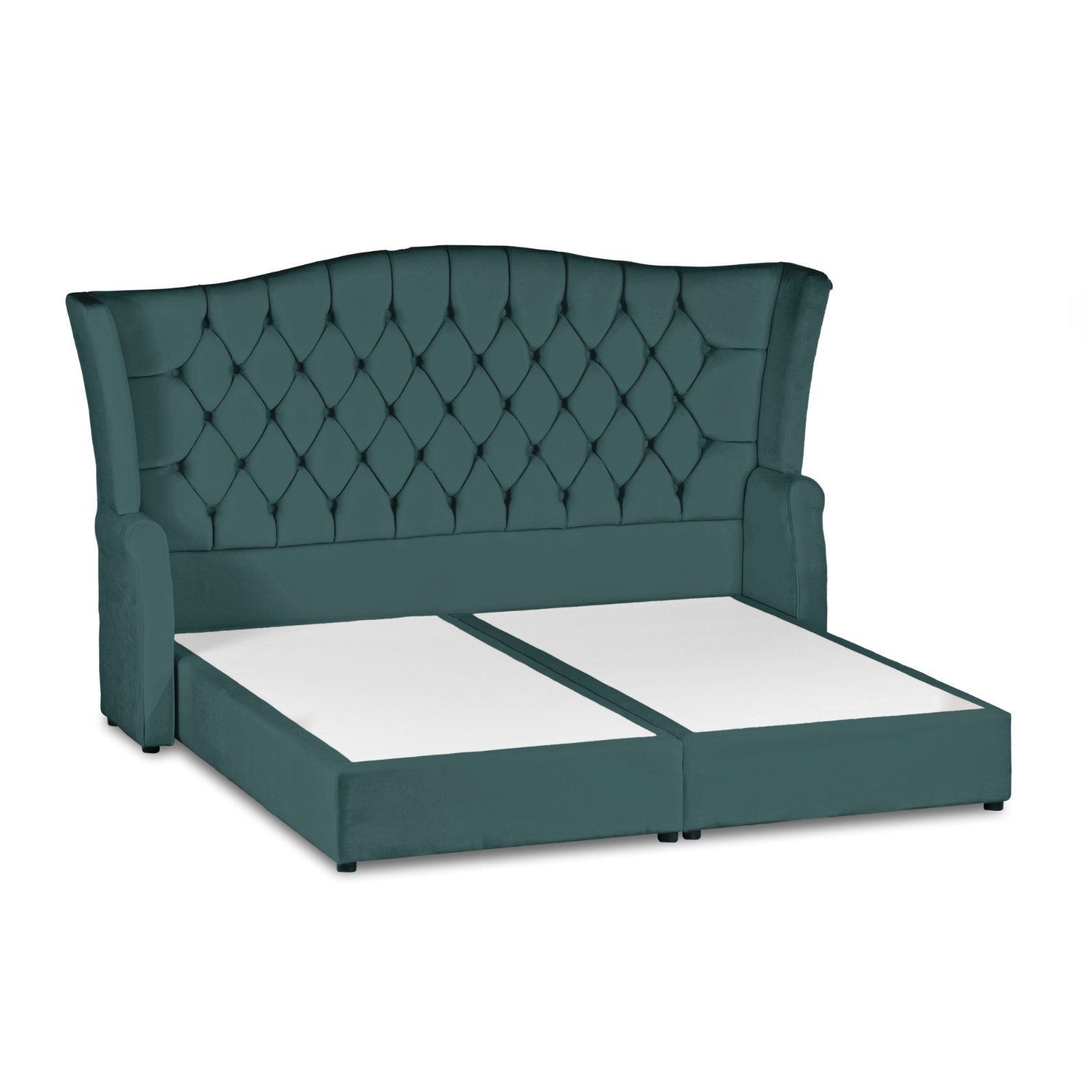 In House | Geneva Velvet Bed Frame Turquoise 200x90