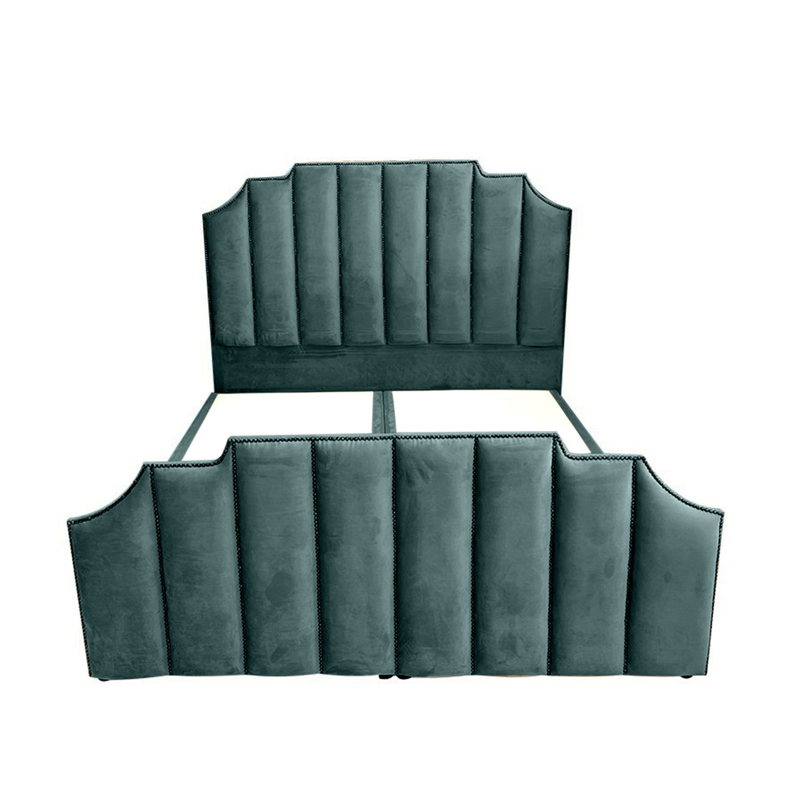 In House | León Velvet Bed Frame Turquoise 200x200