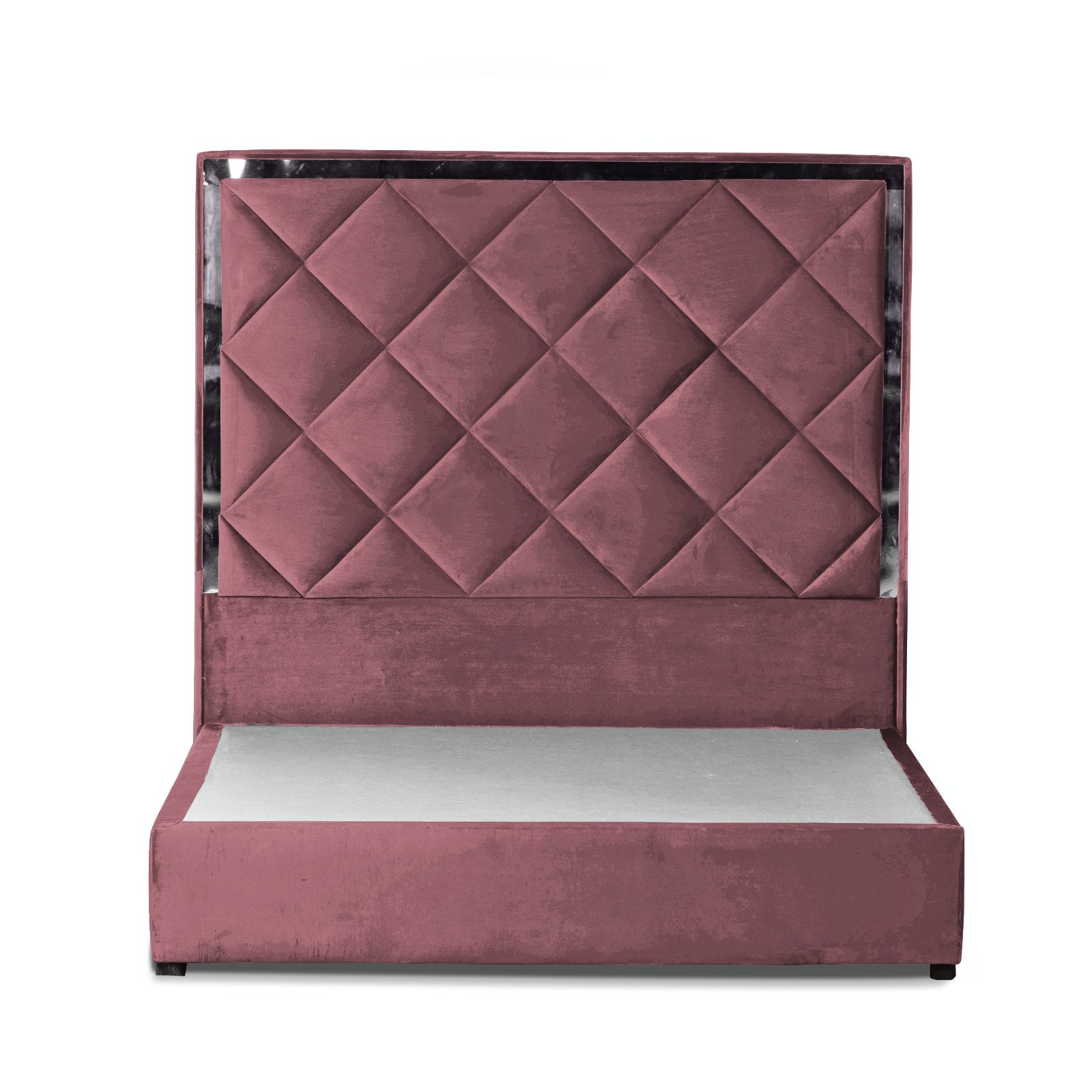 In House | León Velvet Bed Frame Dark Pink 200x90