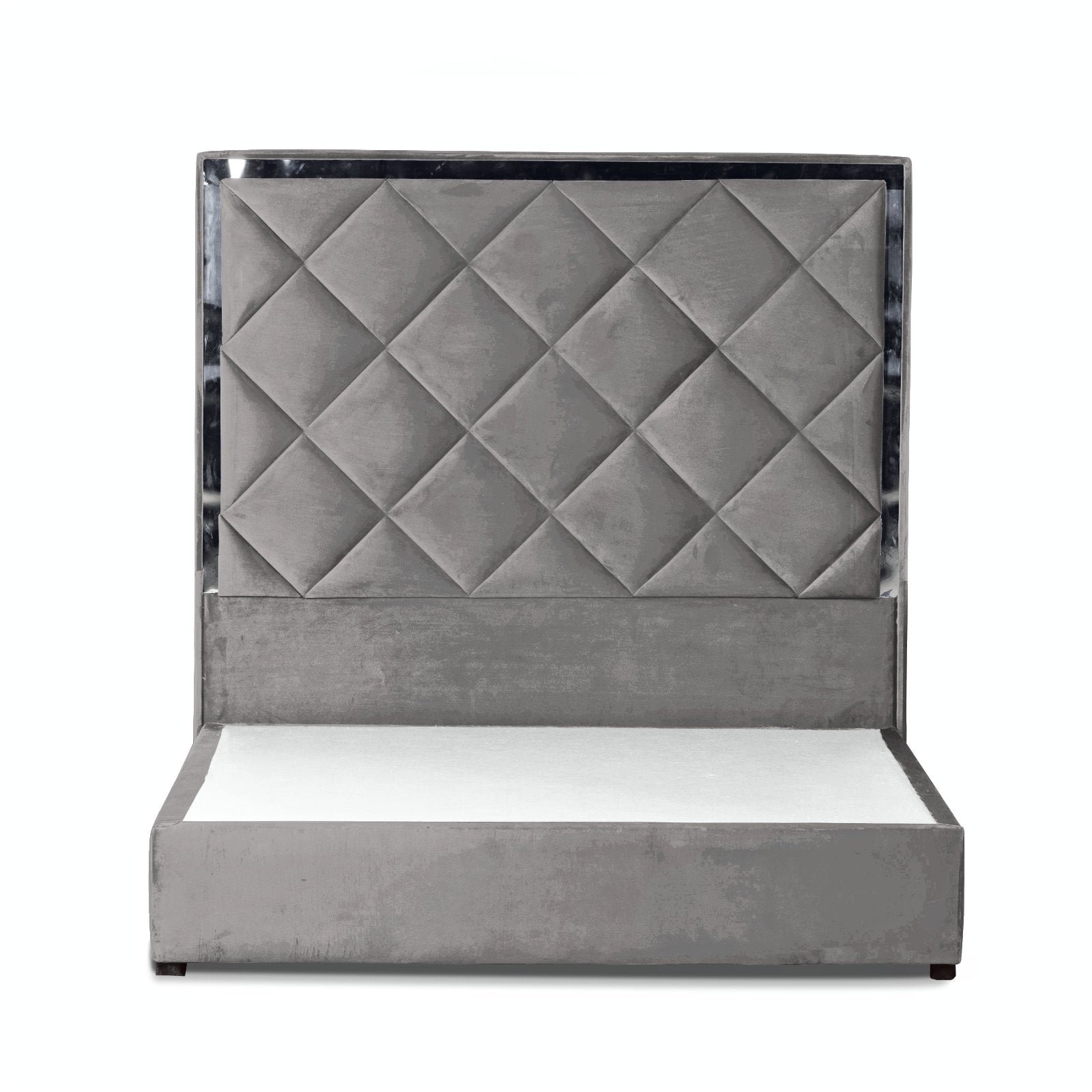 In House | Lisbon Velvet Bed Frame Grey 200x150