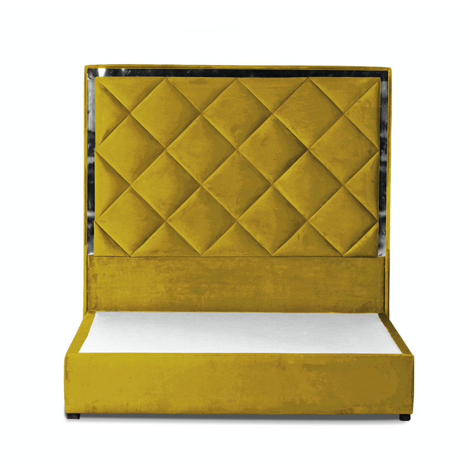 In House | Lisbon Velvet Bed Frame Gold 200x180