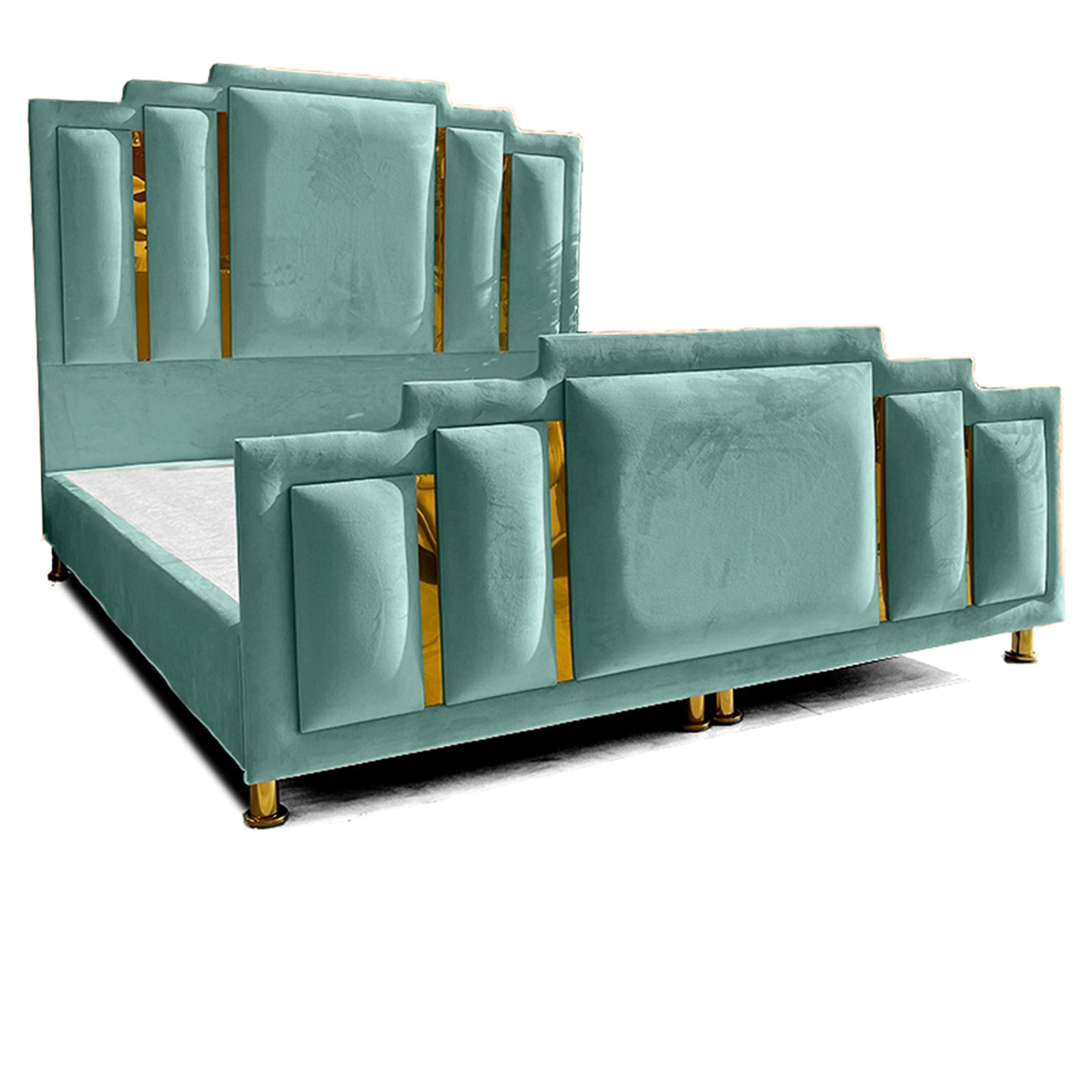 In House | Maldives Velvet Bed Frame Turquoise 200x160