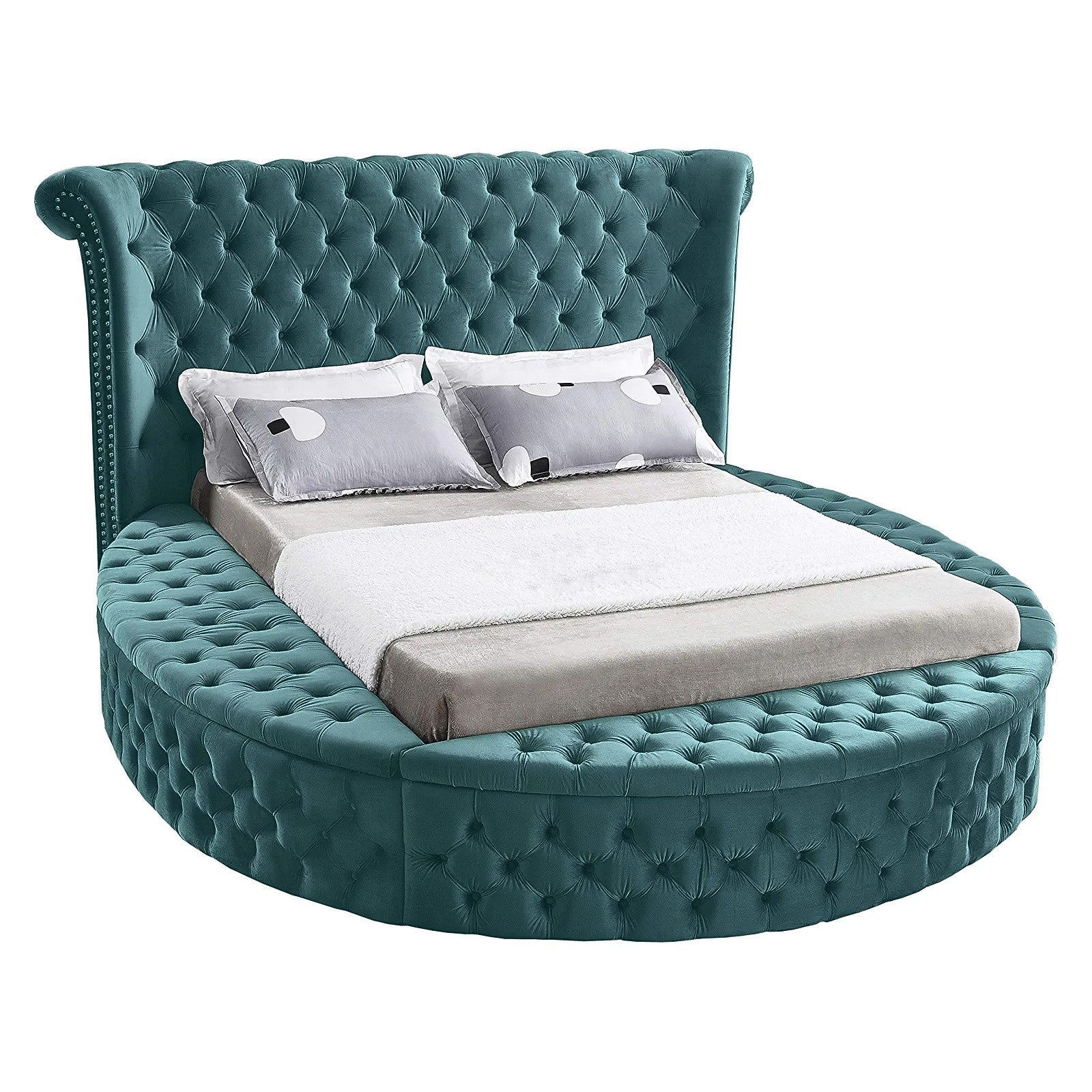 In House | Milano Velvet Bed Frame Turquoise 200x160