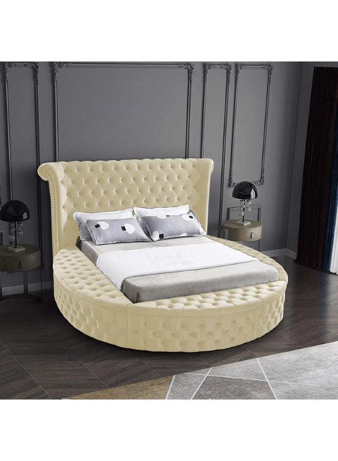 In House | Lotus Bed Frame Velvet - 200x160 cm