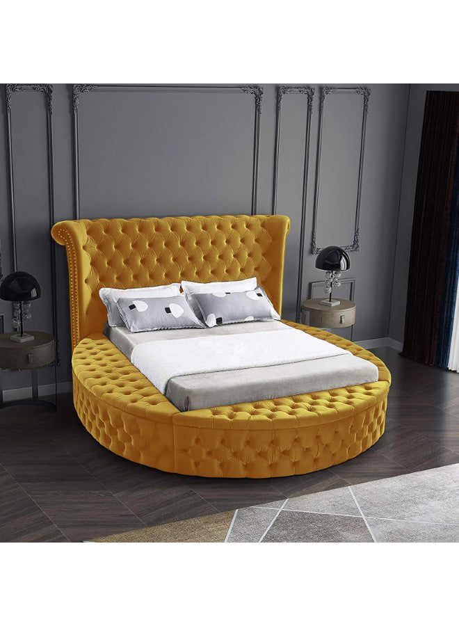 In House | Lotus Bed Frame Velvet - 200x160 cm