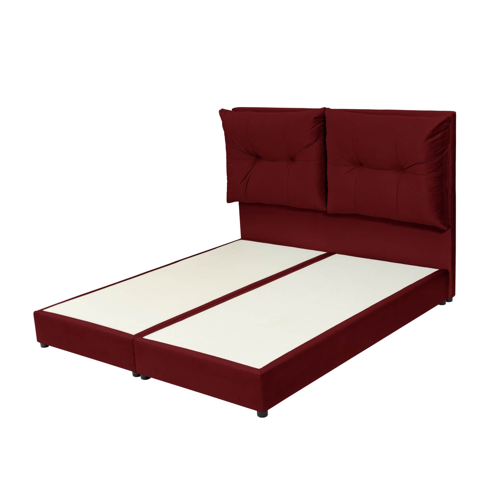 In House | Oslo Velvet Bed Frame Burgundy 200x90