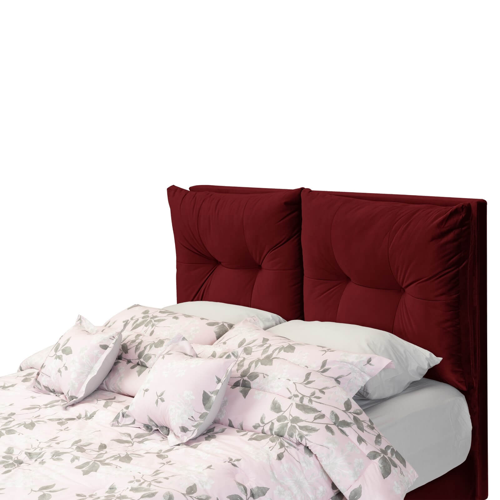In House | Oslo Velvet Bed Frame Burgundy 200x90