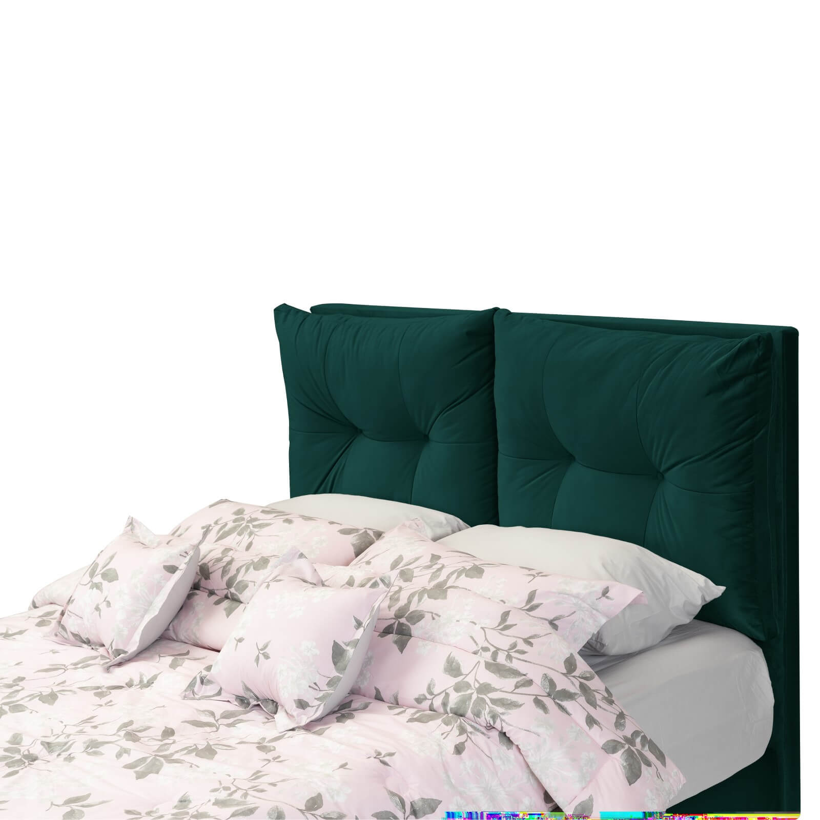 In House | Oslo Velvet Bed Frame Dark Green 200x100