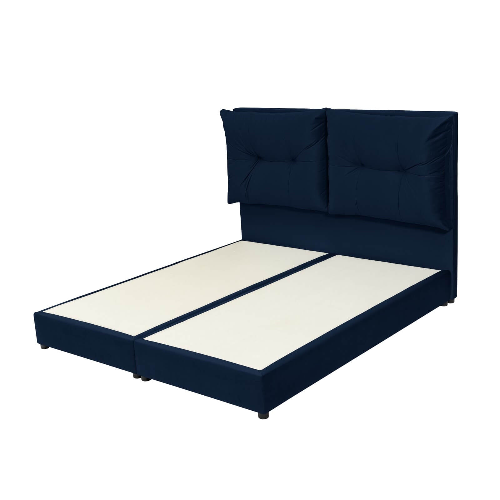 In House | Oslo Velvet Bed Frame Dark Blue 200x100