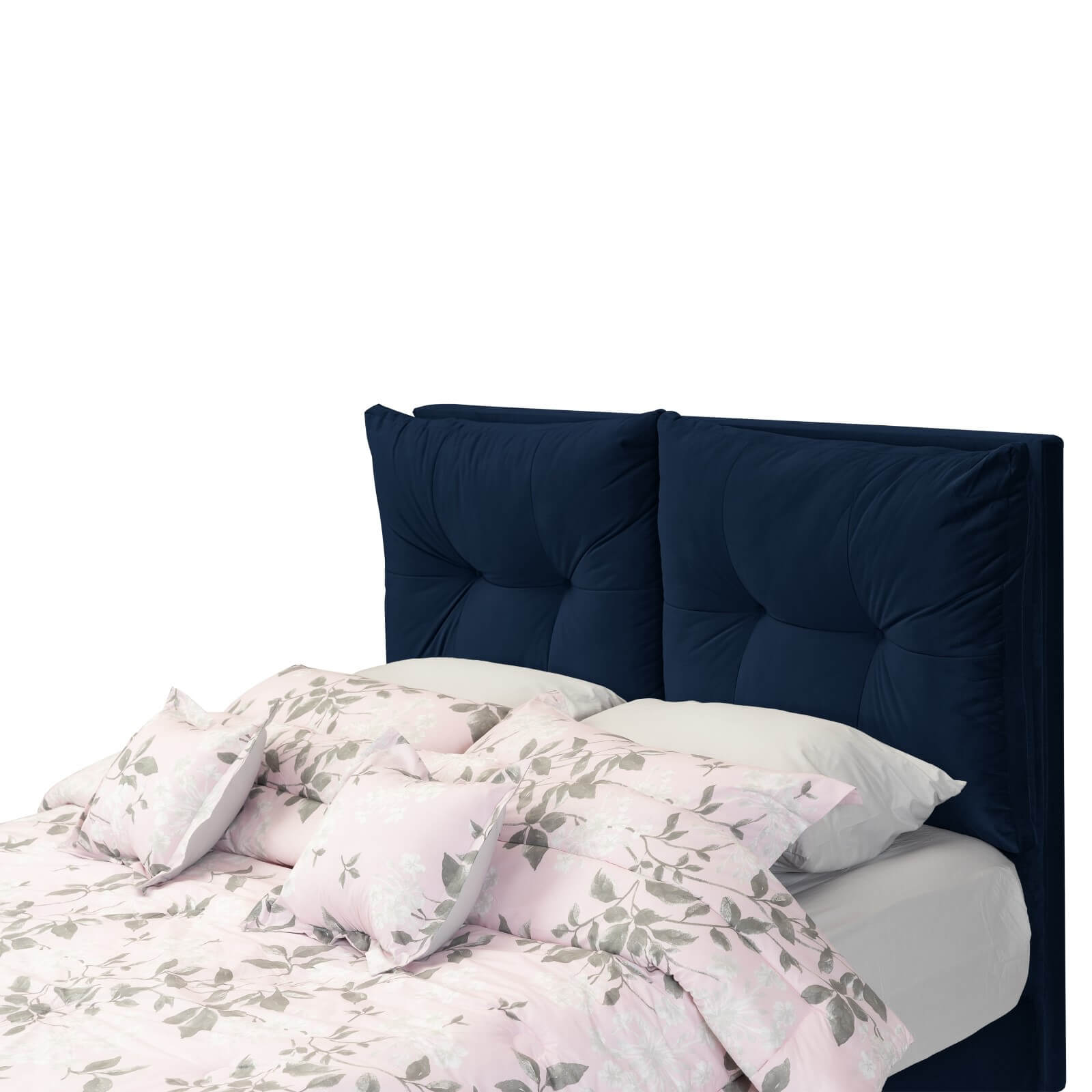 In House | Oslo Velvet Bed Frame Dark Blue 200x90
