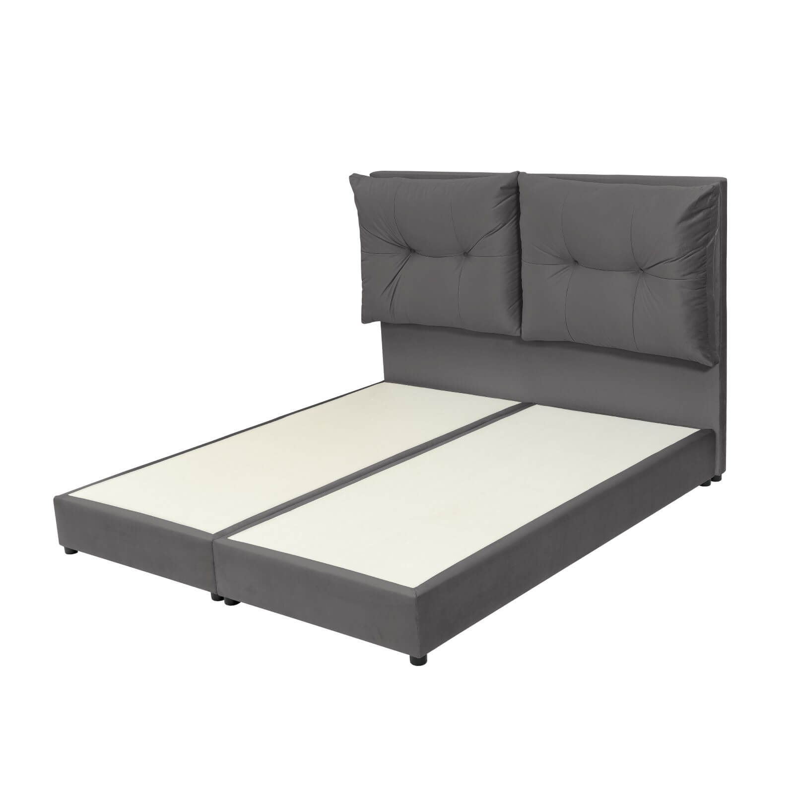 In House | Oslo Velvet Bed Frame Grey 200x160