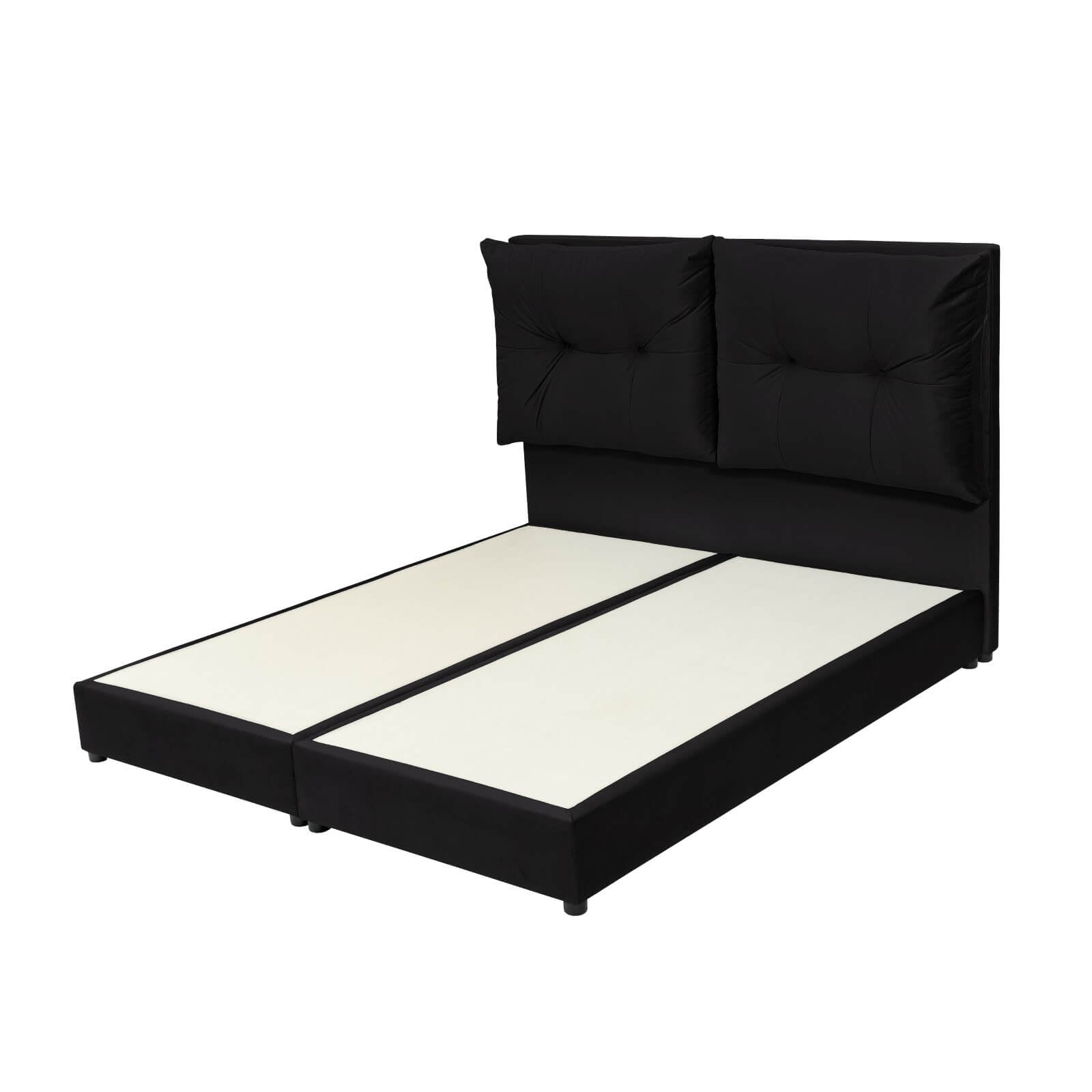 In House | Oslo Velvet Bed Frame Black 200x90