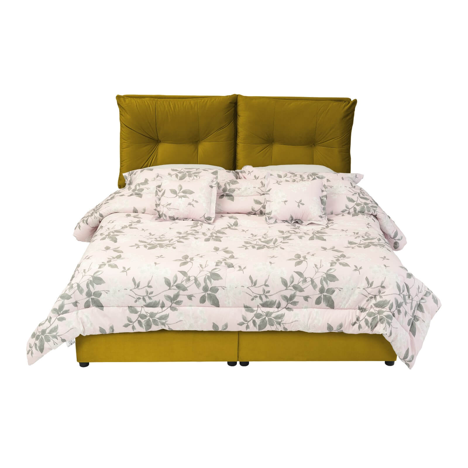 In House | Oslo Velvet Bed Frame Gold 200x90
