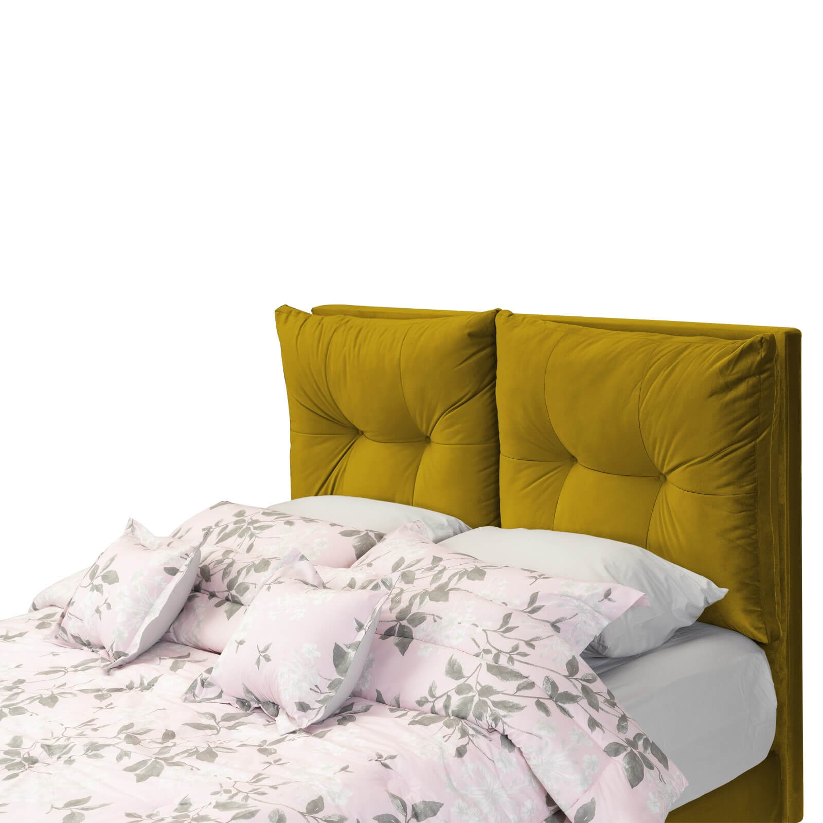 In House | Oslo Velvet Bed Frame Gold 200x120