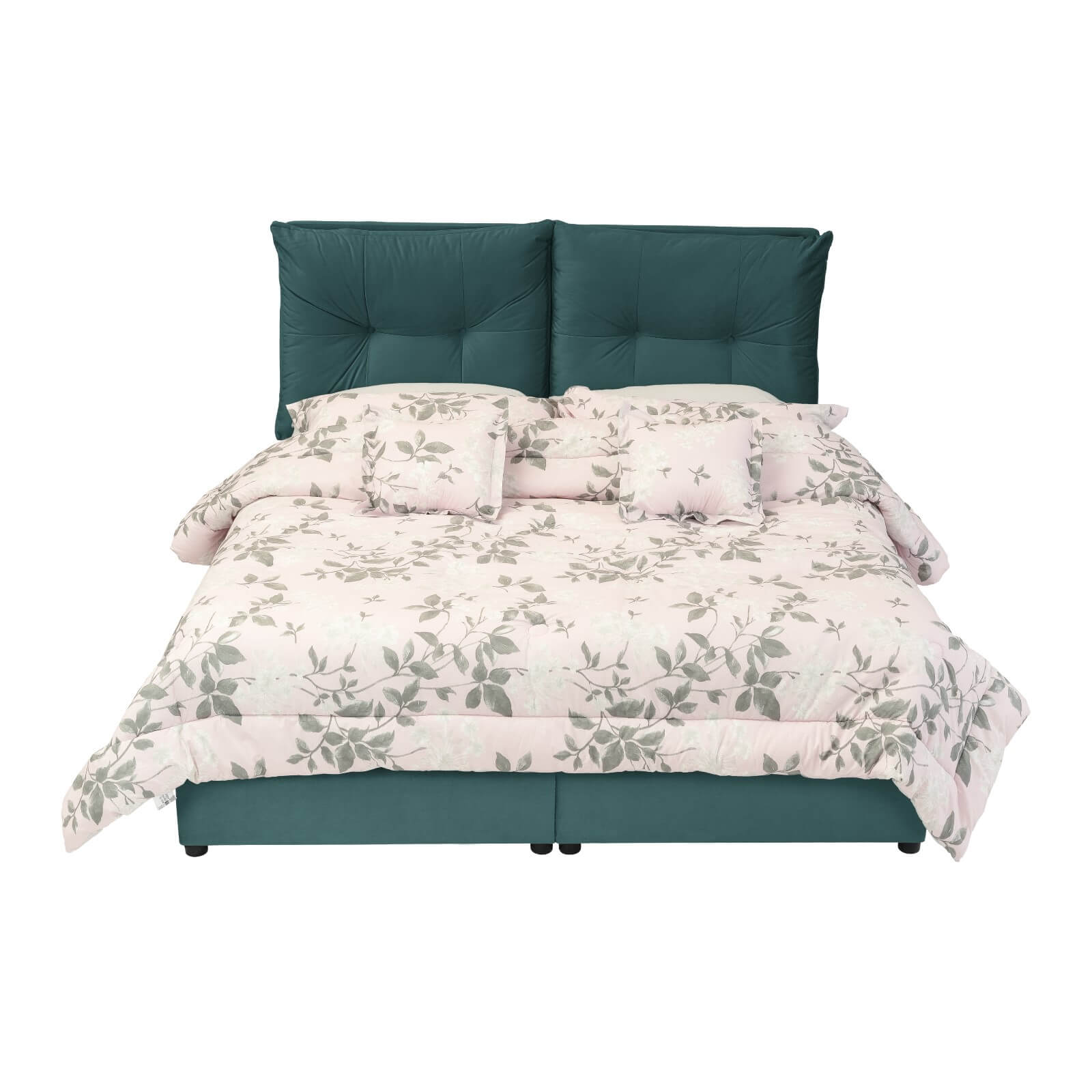 In House | Oslo Velvet Bed Frame Turquoise 200x100