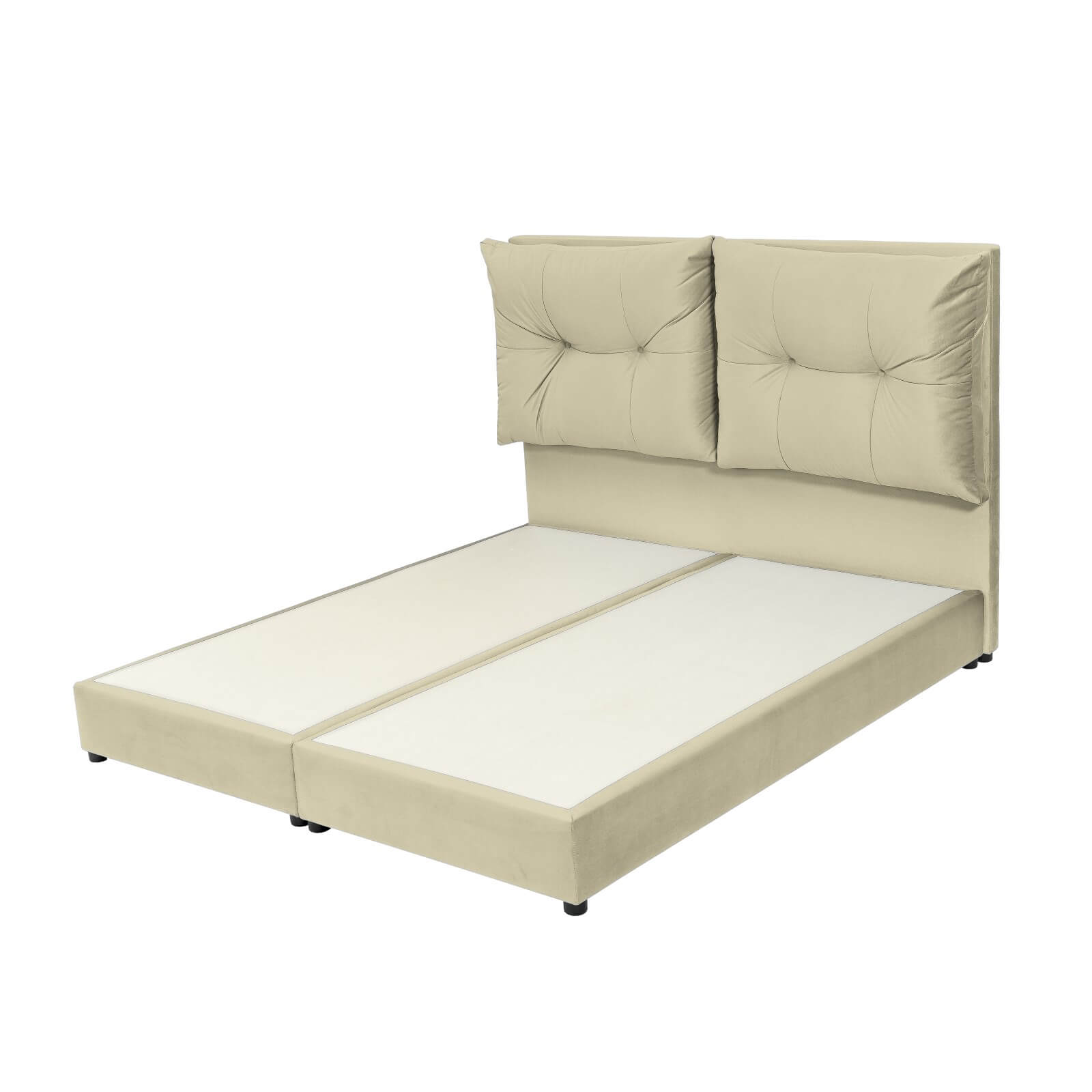 In House | Oslo Velvet Bed Frame Beige 200x140