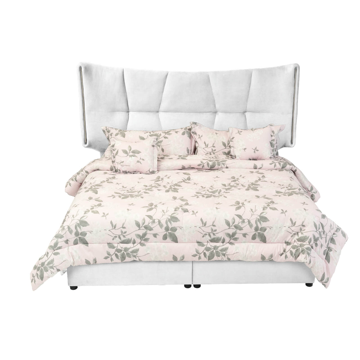 In House | Berlin Bed Frame Velvet White 200x120