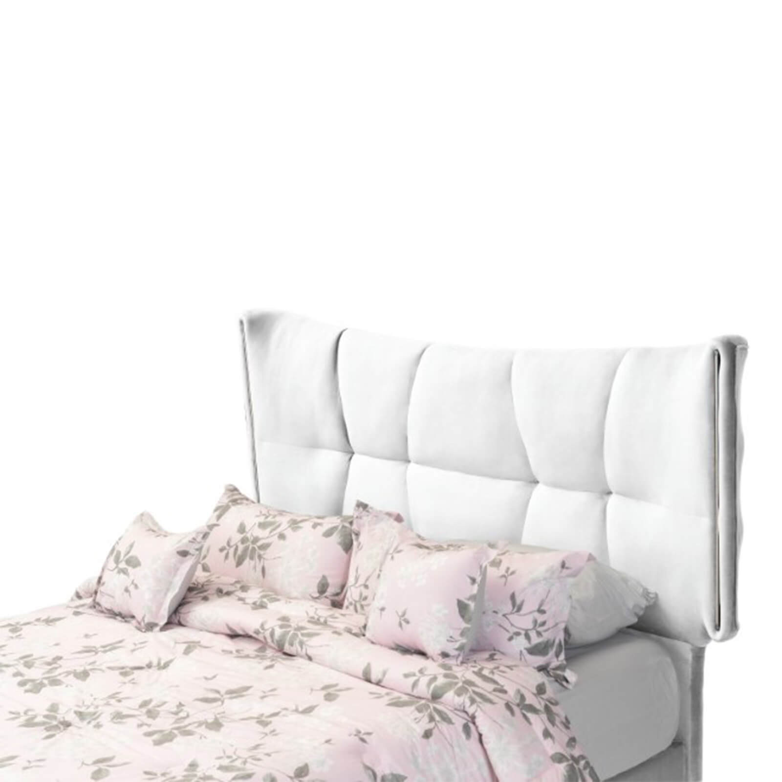 In House | Oslo Velvet Bed Frame White 200x160