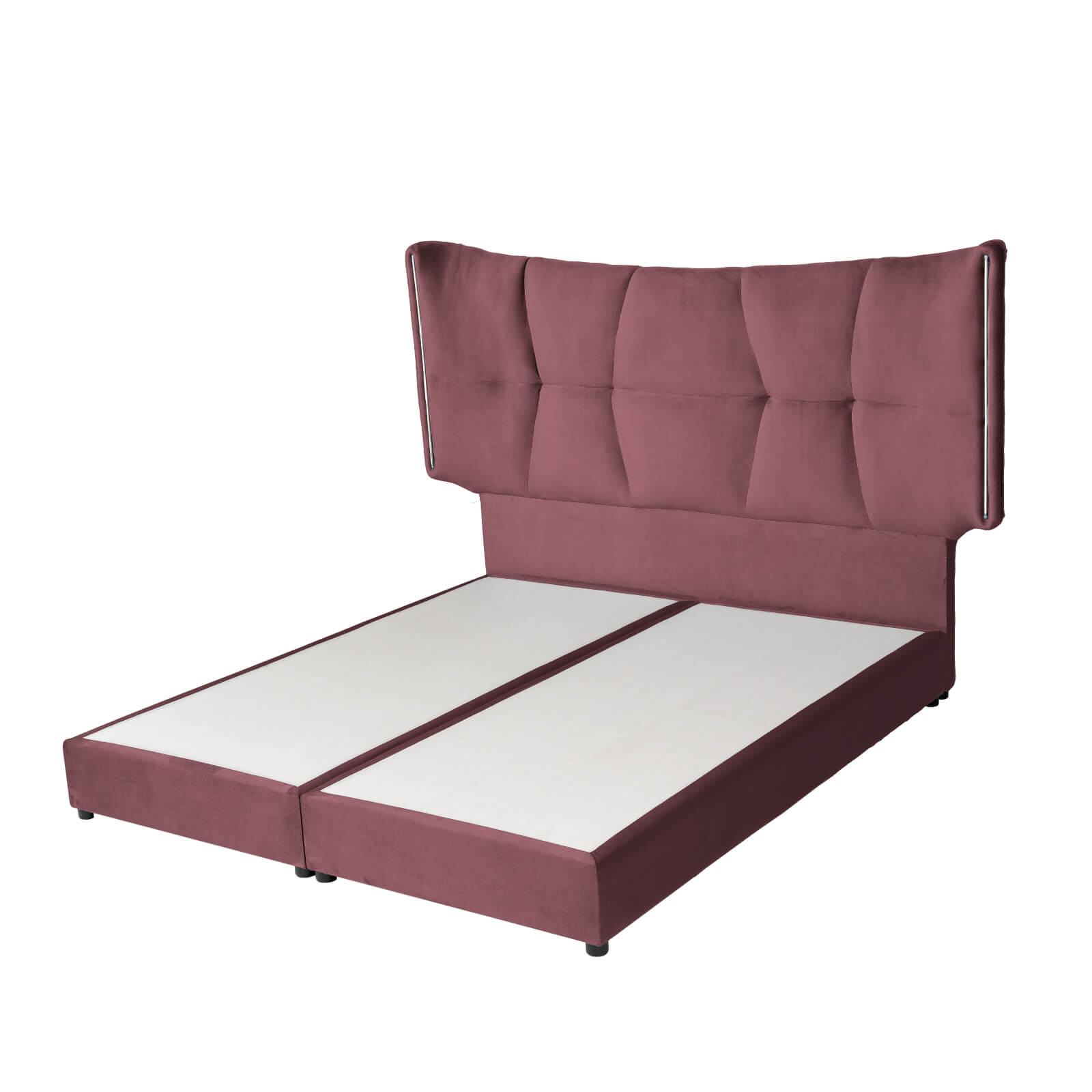 In House | Oslo Velvet Bed Frame Dark Pink 200x180