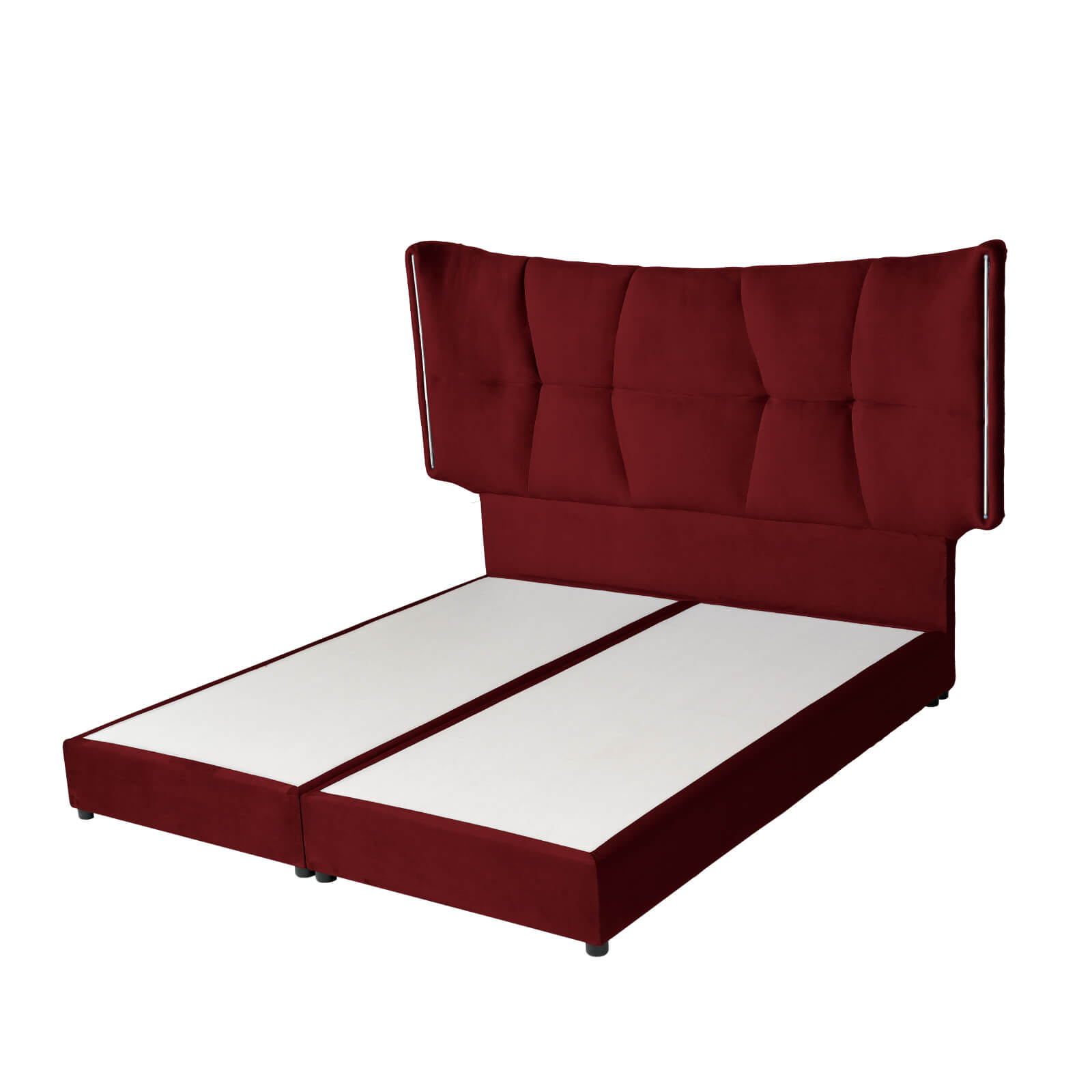 In House | Oslo Velvet Bed Frame Burgundy 200x180