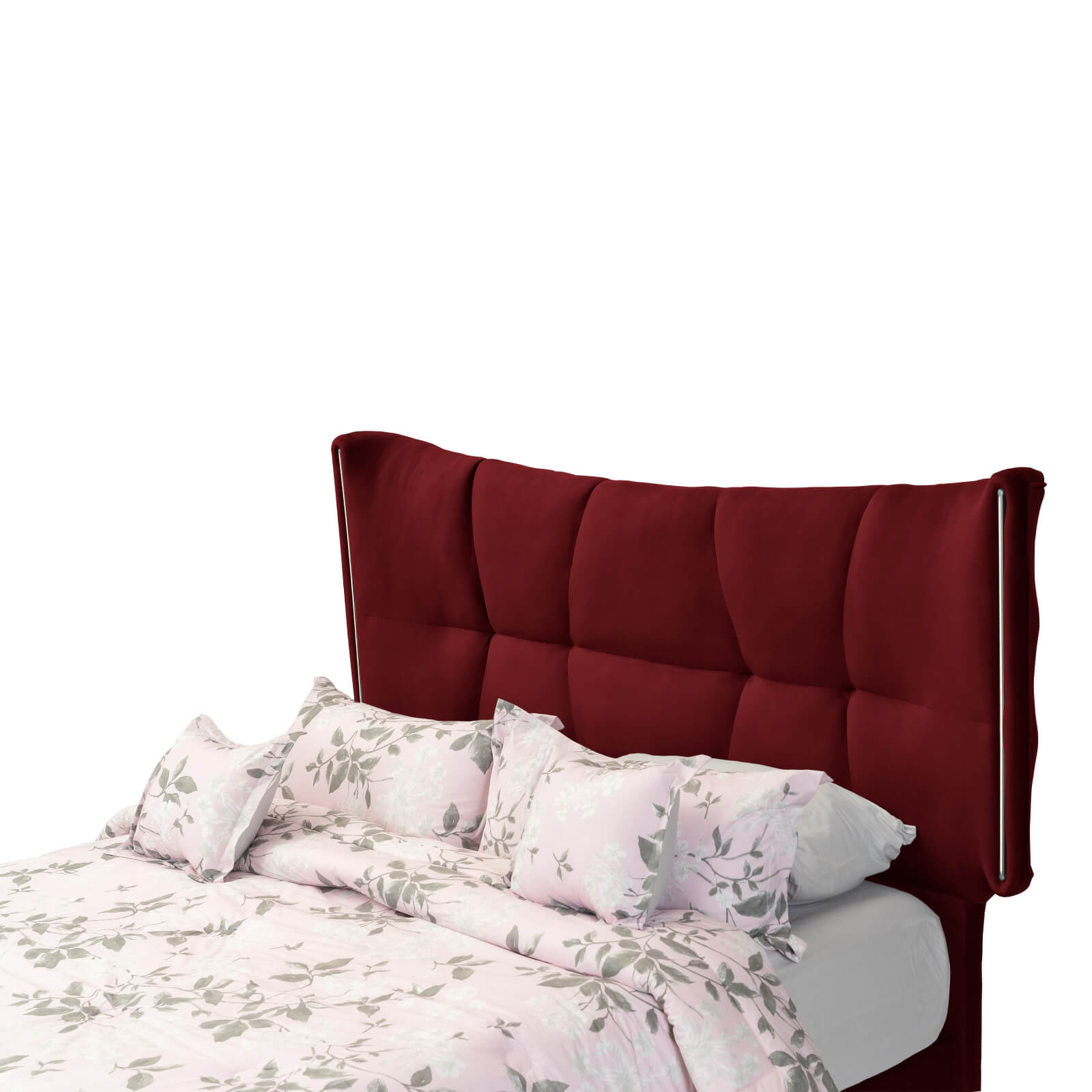 In House | Oslo Velvet Bed Frame Burgundy 200x200