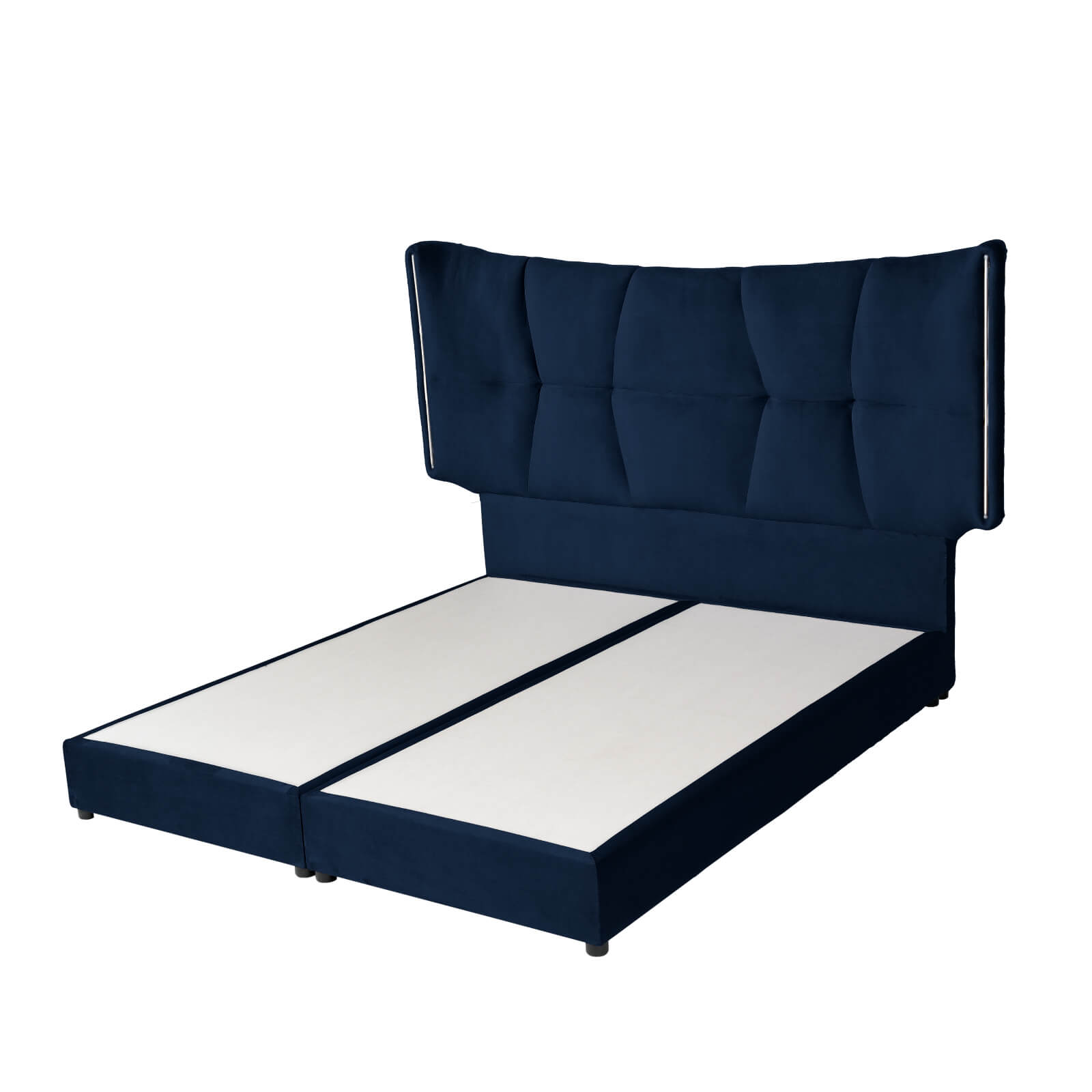In House | Oslo Velvet Bed Frame Dark Blue 200x200