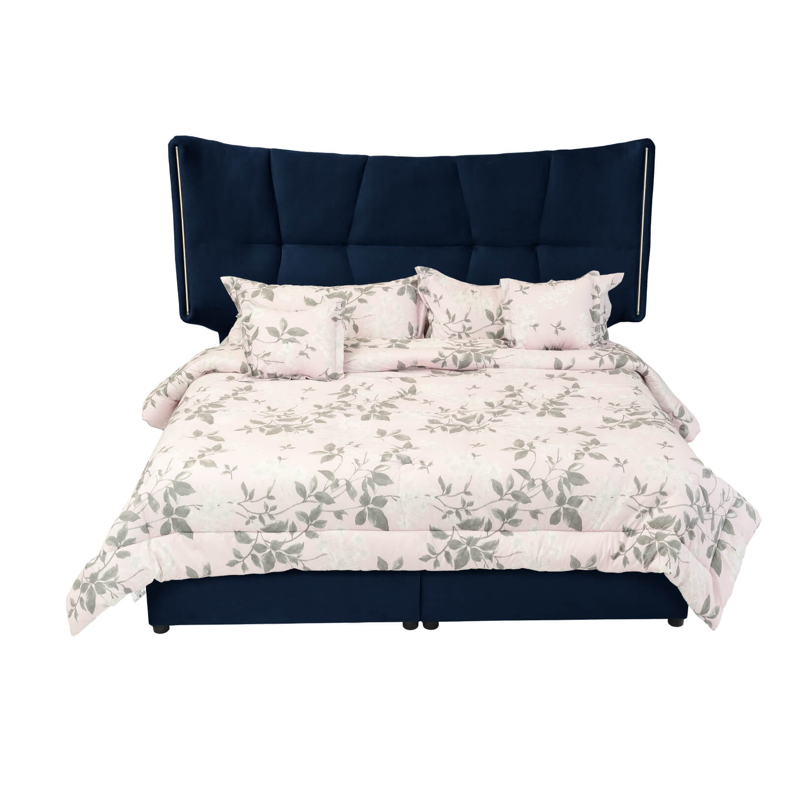 In House | Oslo Velvet Bed Frame Dark Blue 200x200