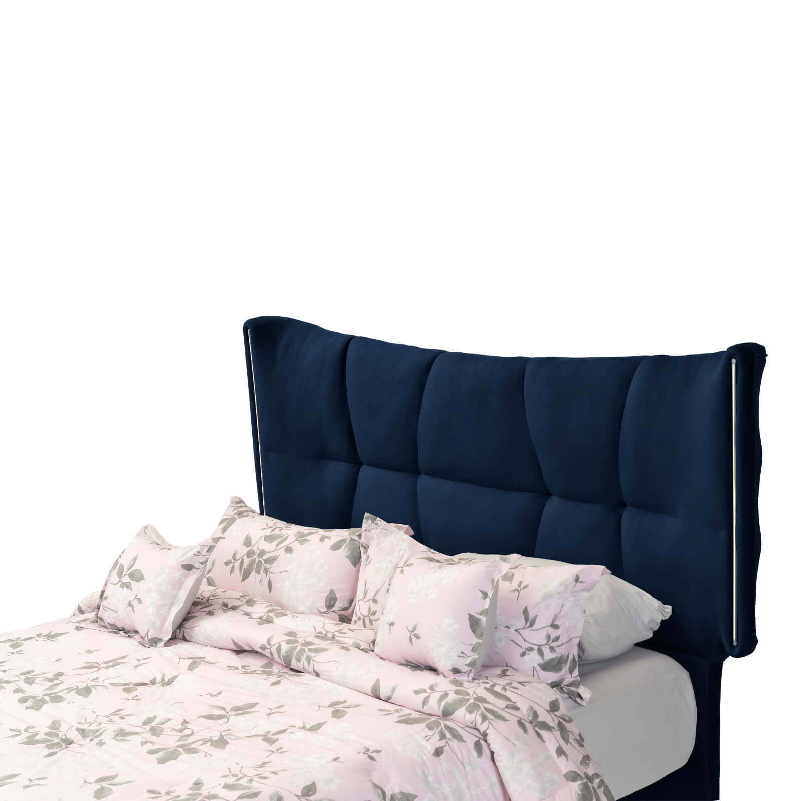 In House | Berlin Bed Frame Velvet Dark Blue 200x90