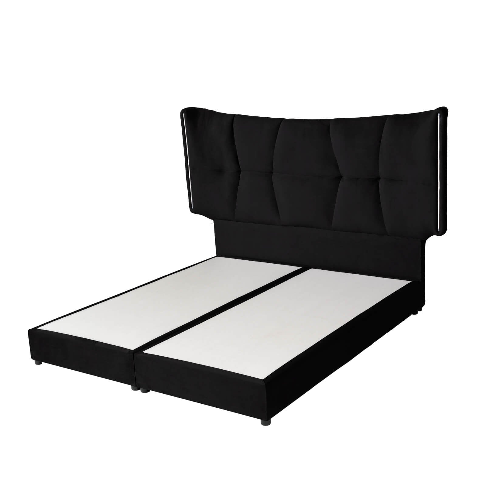 In House | Oslo Velvet Bed Frame Black 200x180